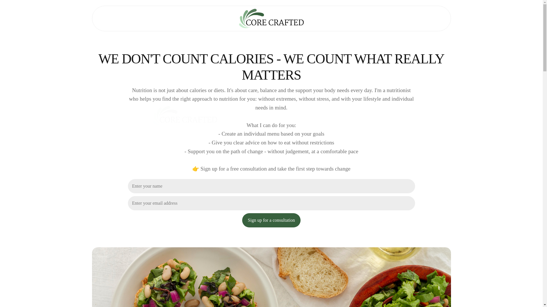 website screenshot of https://corecraftedwell.info/
