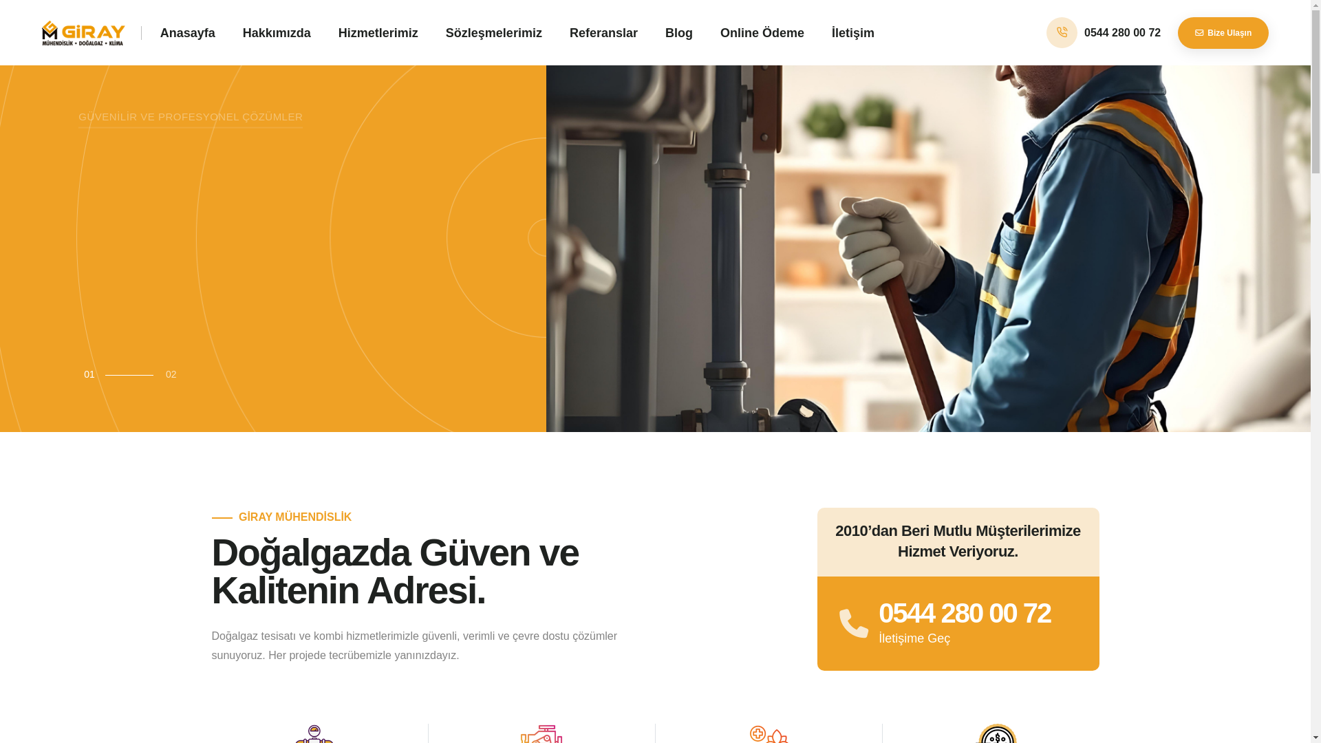 website screenshot of https://xn--giraymhendislik-4vb.com/