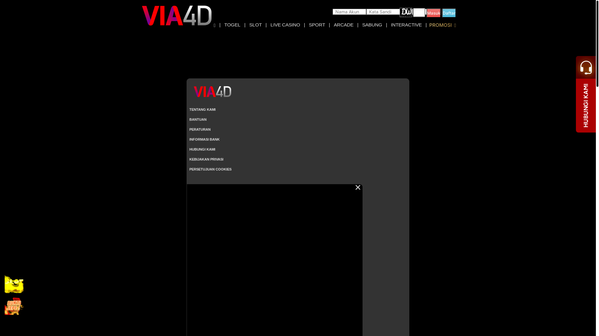 website screenshot of https://via4d-linkterbaik.com/