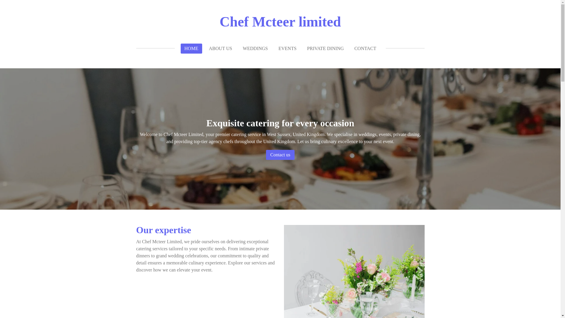 website screenshot of https://chefmcteerlimited.co.uk/