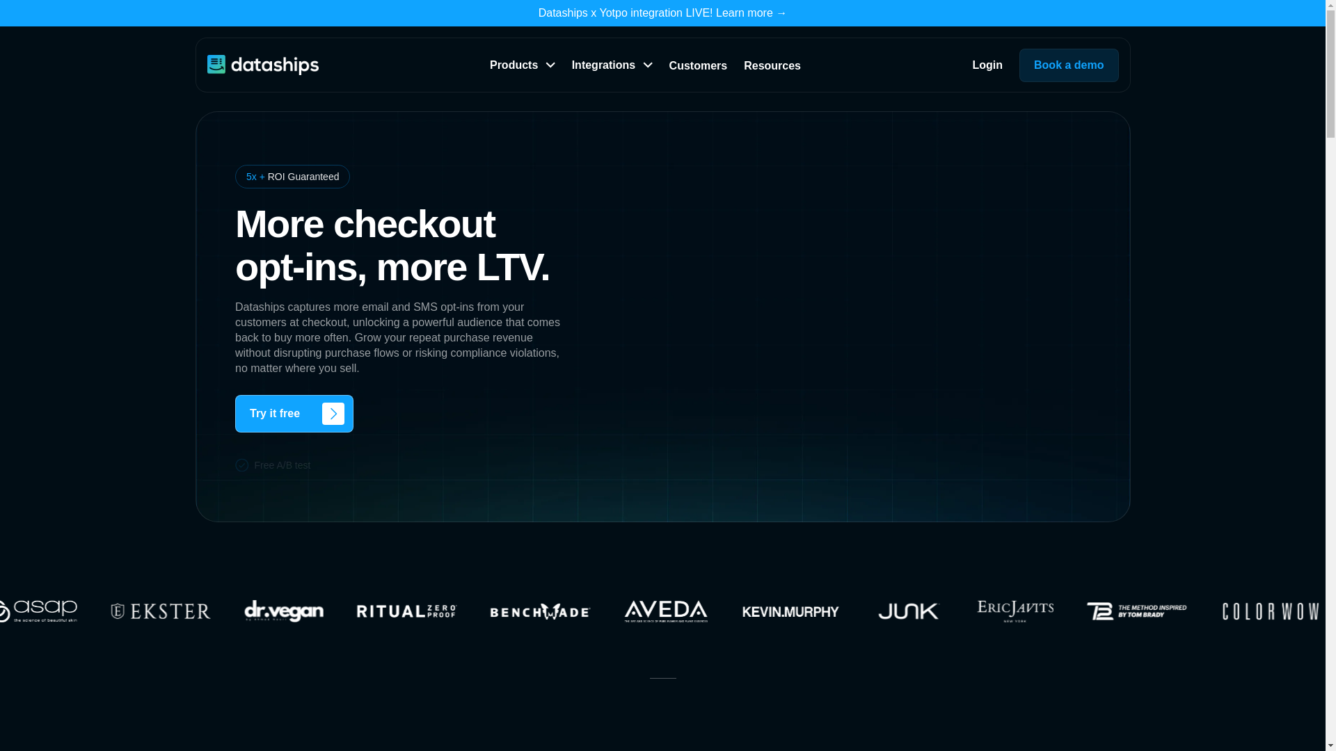 website screenshot of https://datashipstrust.com/