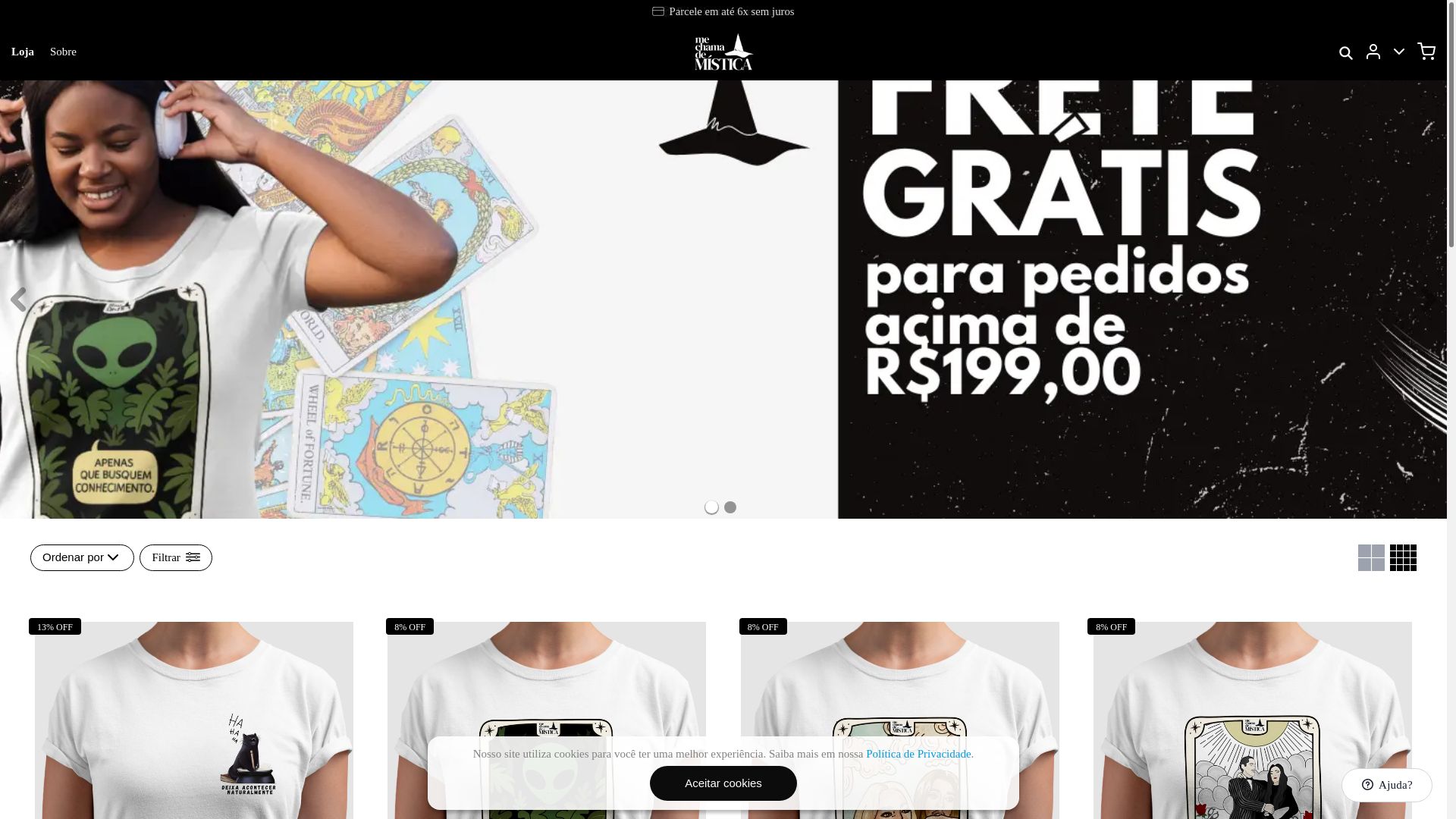website screenshot of https://mechamademistica.com.br/