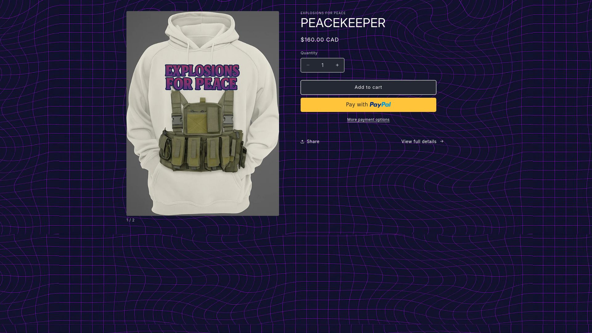 website screenshot of https://inflationisviolence.com/