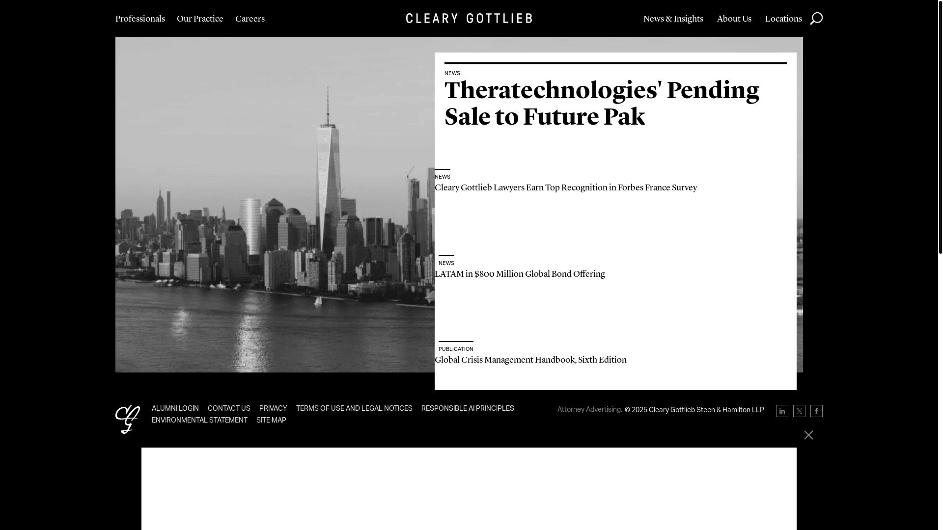 website screenshot of https://clearygottlieb.com/