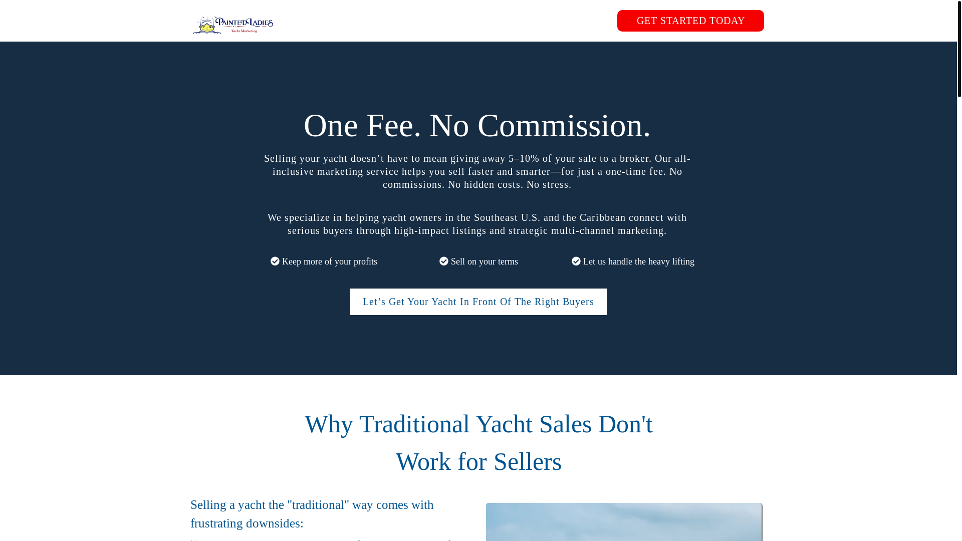 website screenshot of https://redanchoryacht.com/