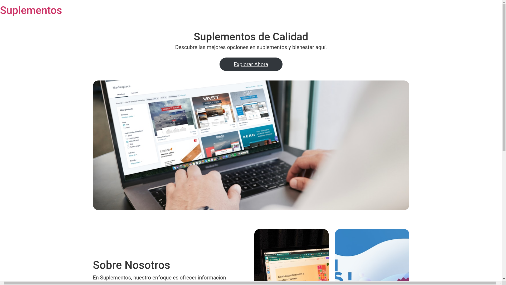 website screenshot of https://suplementos.io/