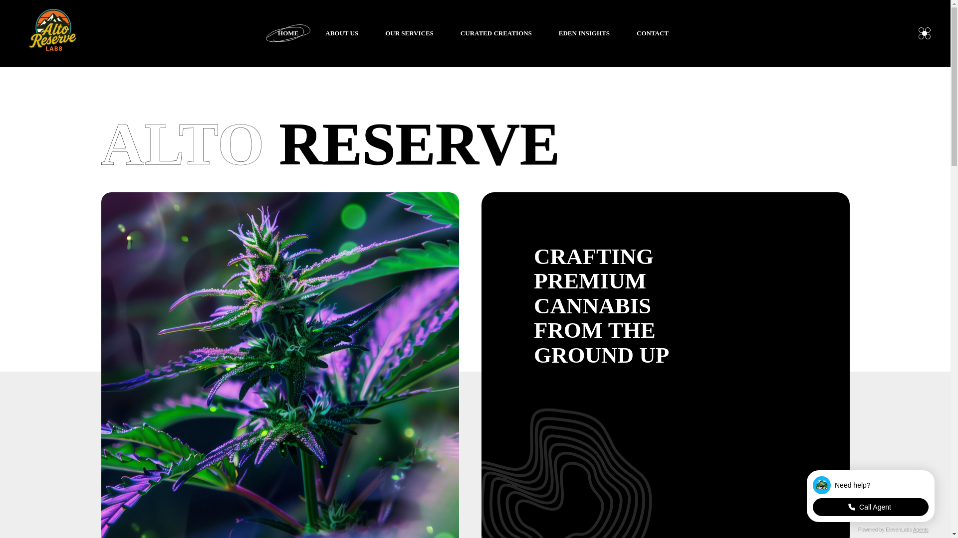 website screenshot of https://altoreservelabs.com/