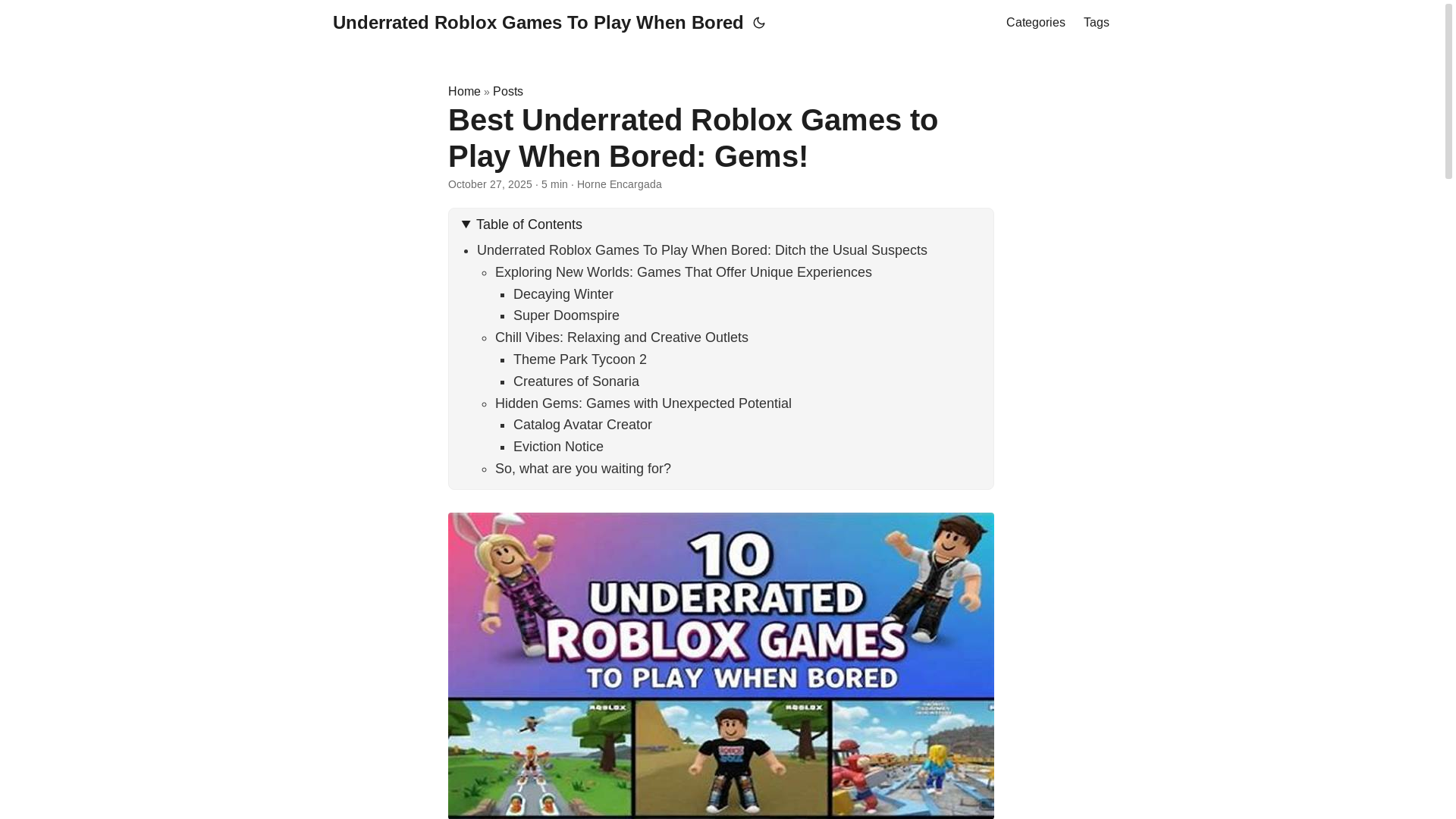 website screenshot of https://underrated-roblox-games-to-play-when-bored.pages.dev/