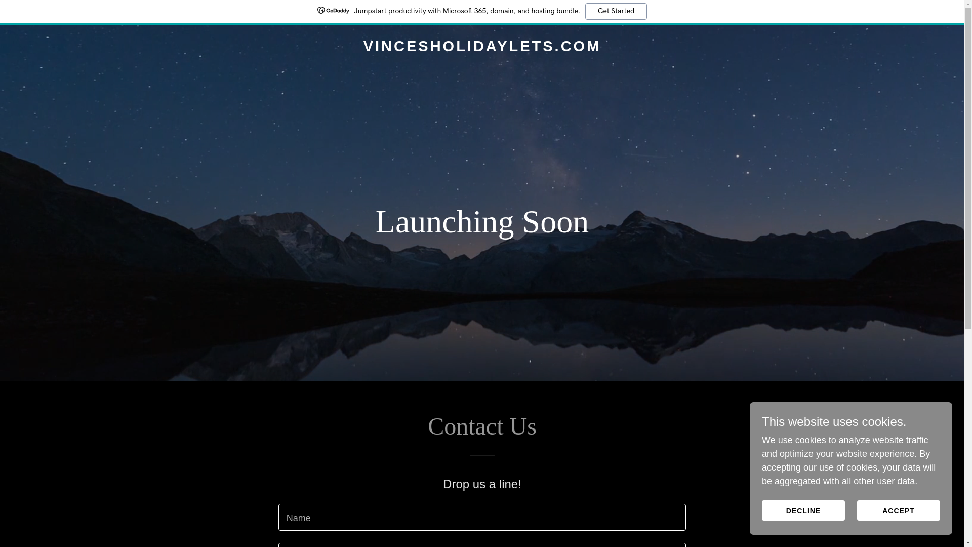 website screenshot of https://vincesholidaylets.com/