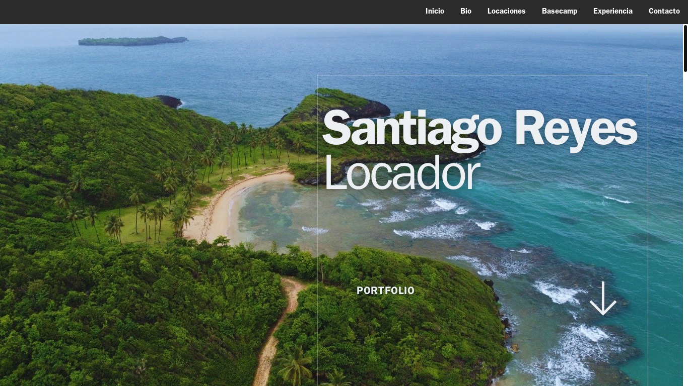 website screenshot of https://santiagoreyes.info/