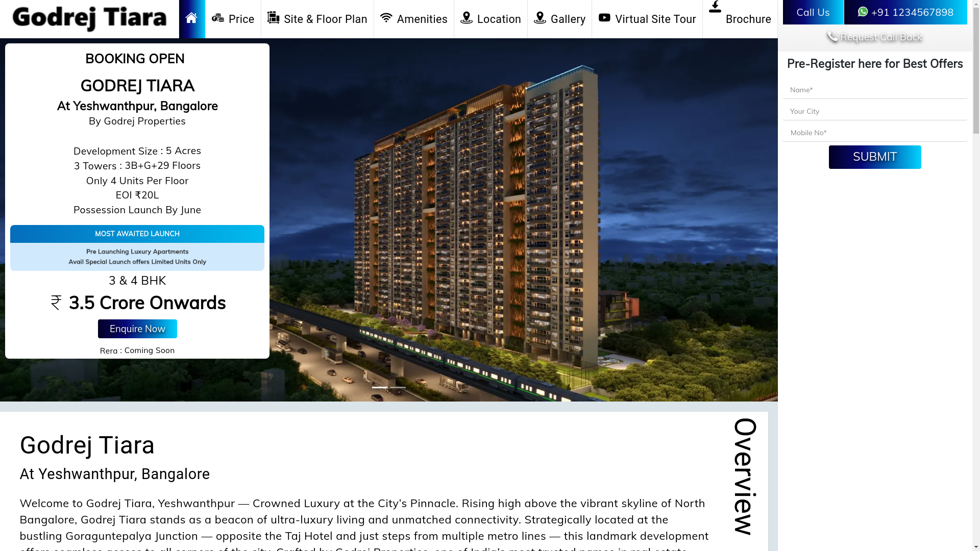 website screenshot of https://godrejyeshwanthpur.pages.dev/