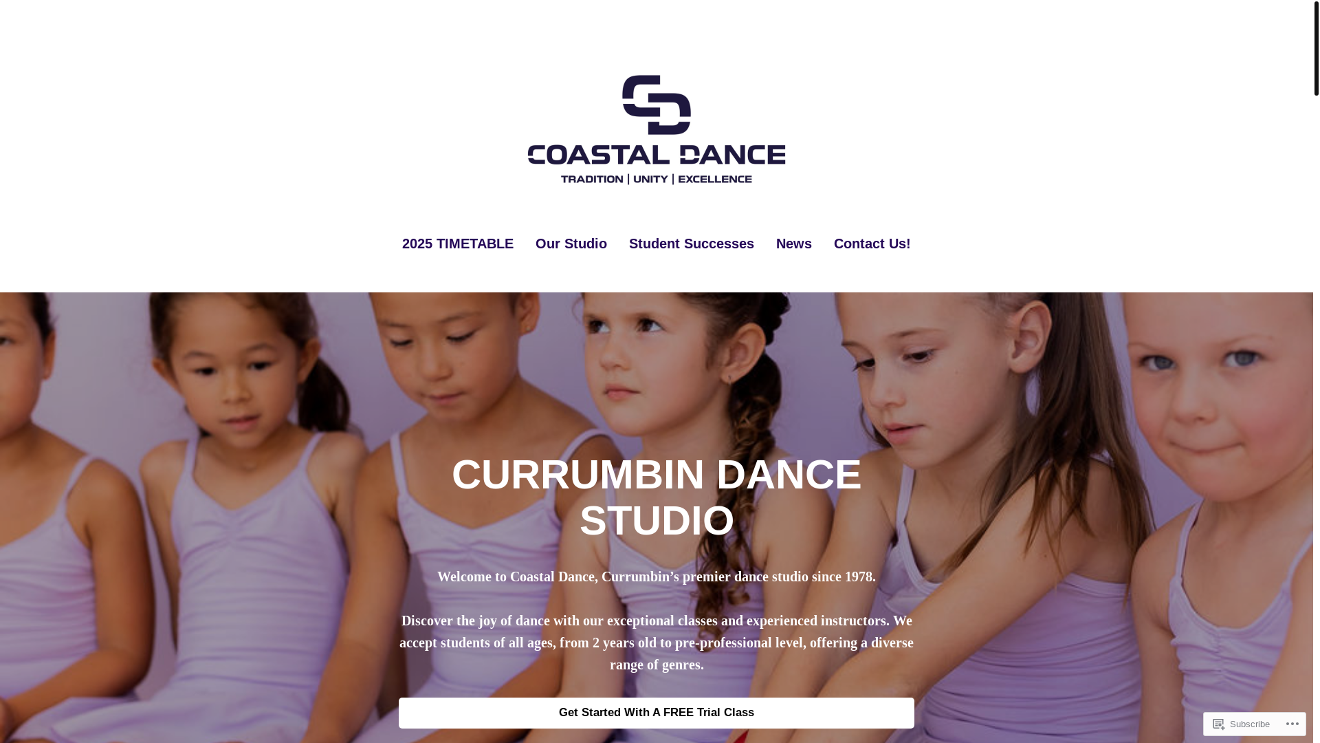 website screenshot of https://currumbindance.com.au/
