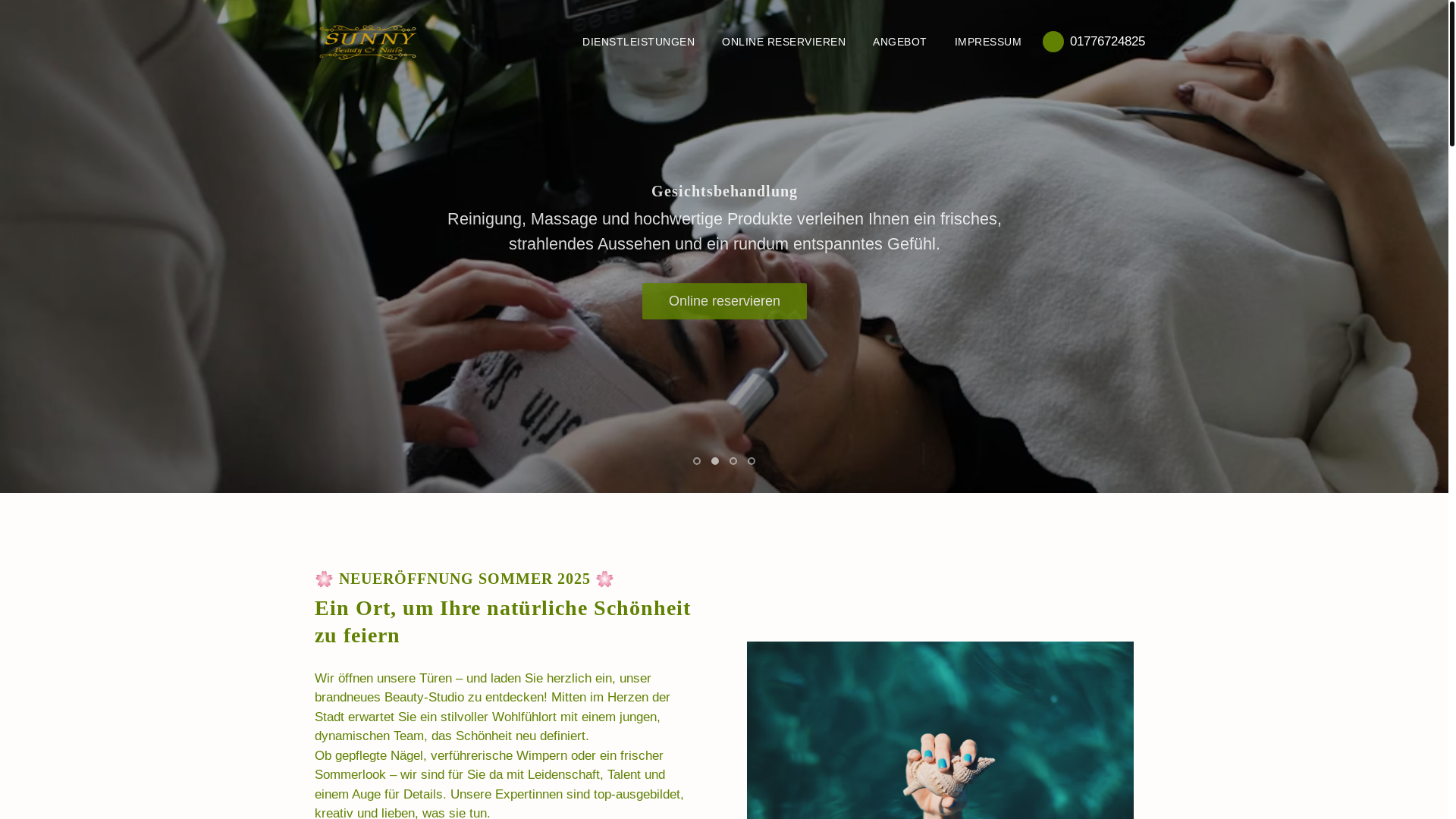 website screenshot of https://sunnynails-emmering.de/