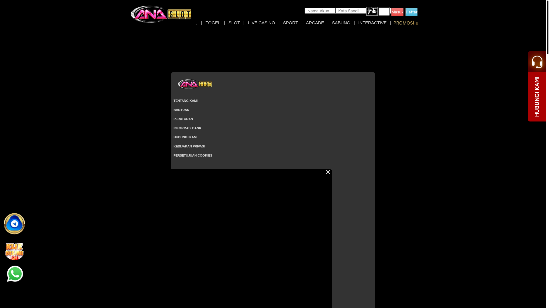 website screenshot of https://anaslotgas.xyz/
