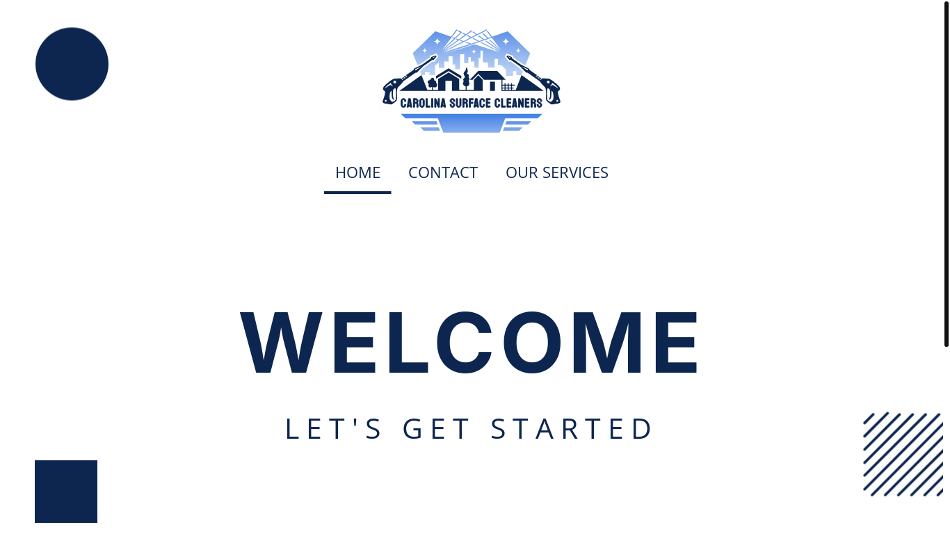 website screenshot of https://carolinasurfacecleaners.com/