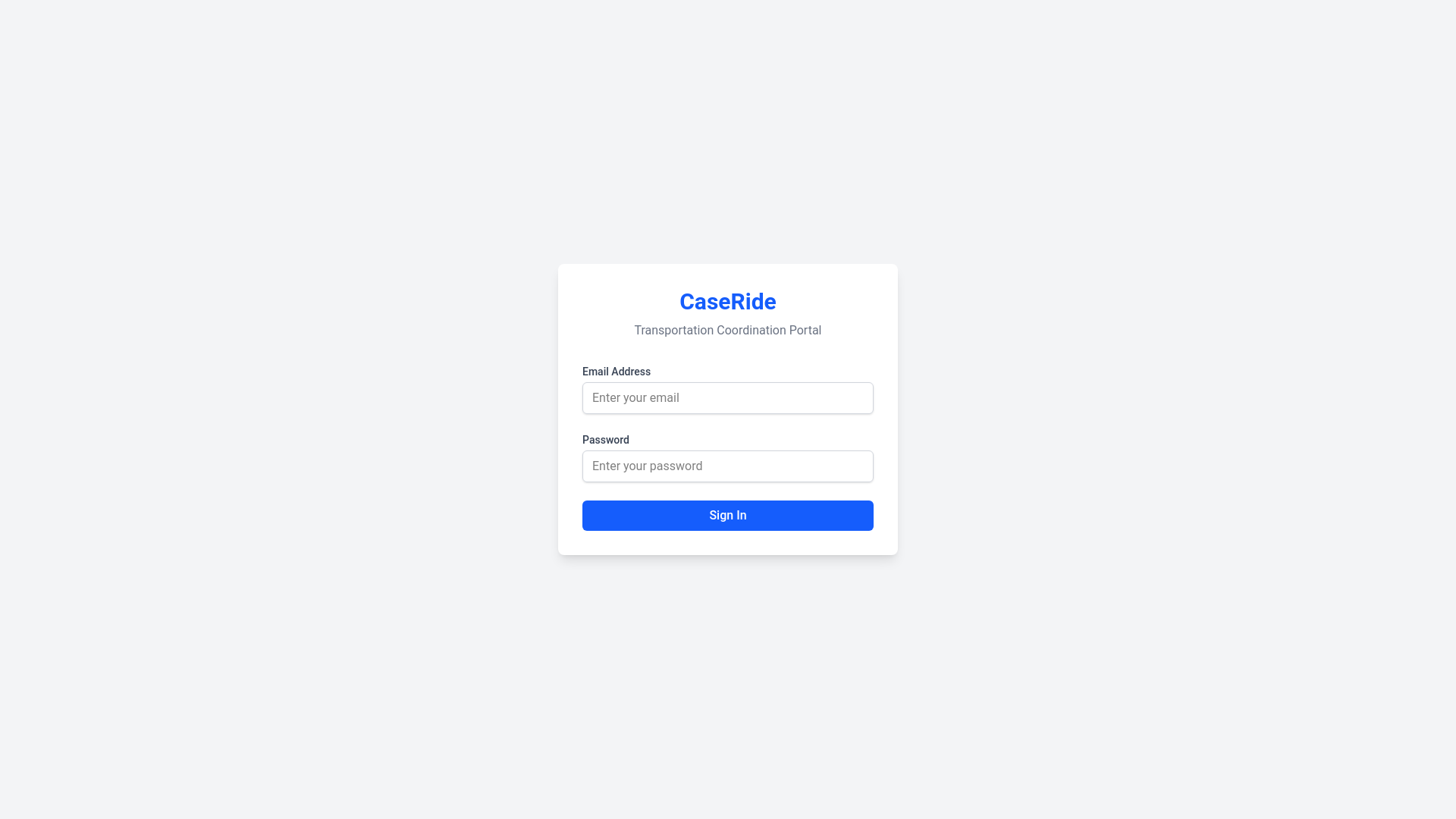 website screenshot of https://caseride-mvp.pages.dev/