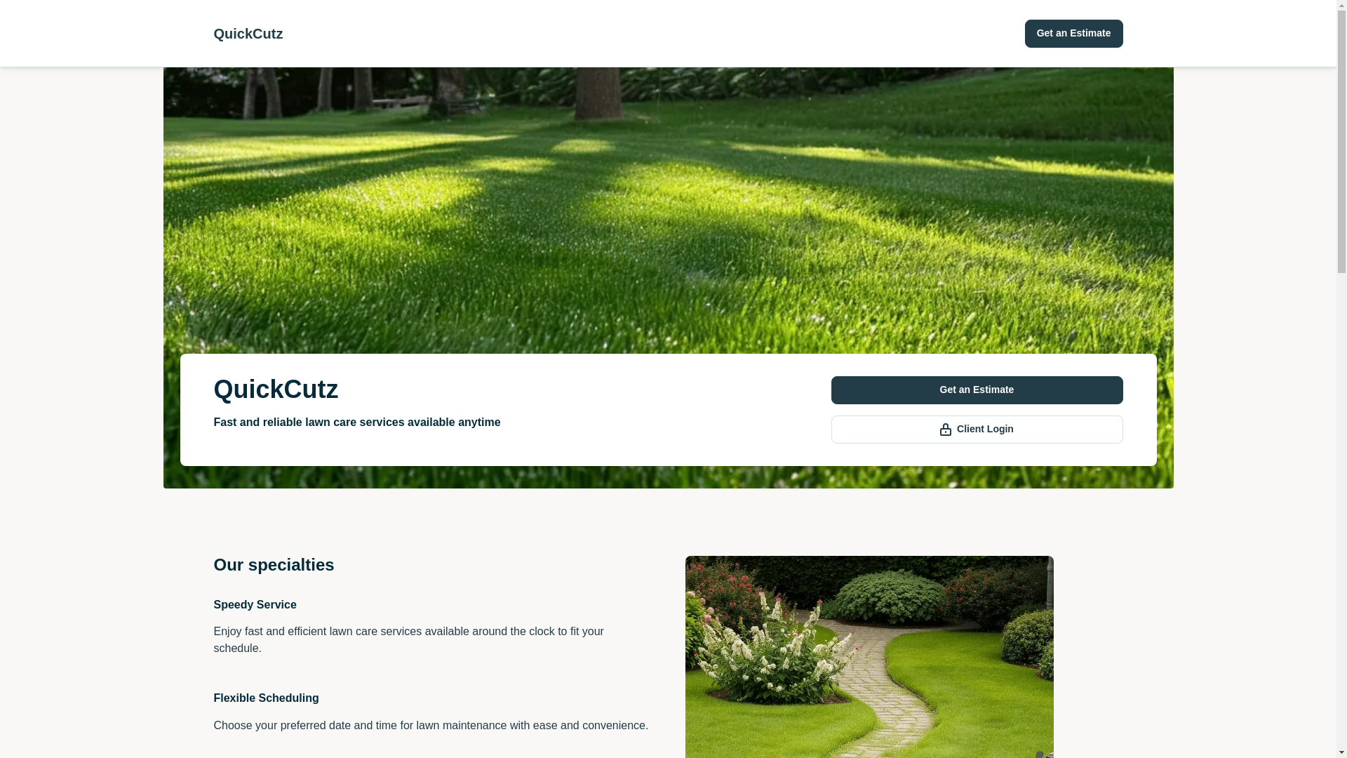 website screenshot of https://quickcutzusa.com/