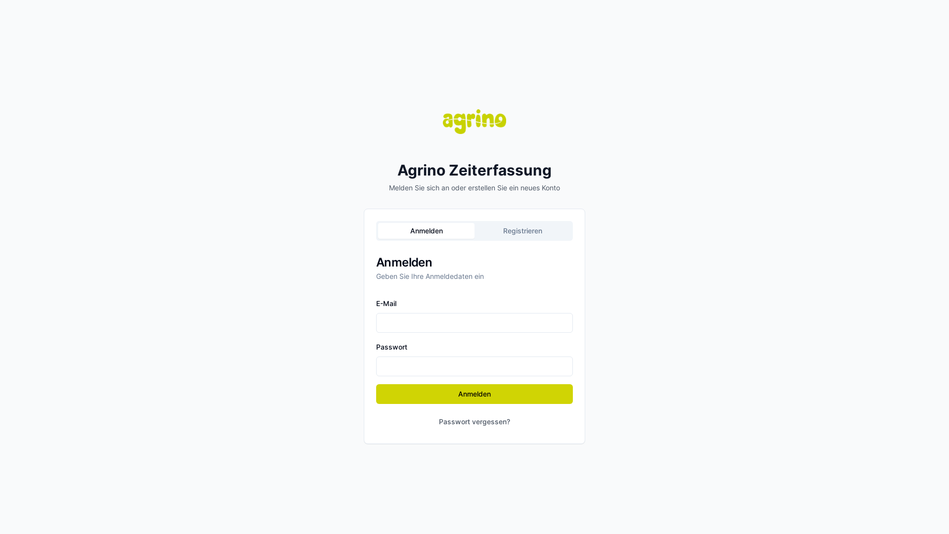 website screenshot of https://agrino-zeiterfassung.ch/
