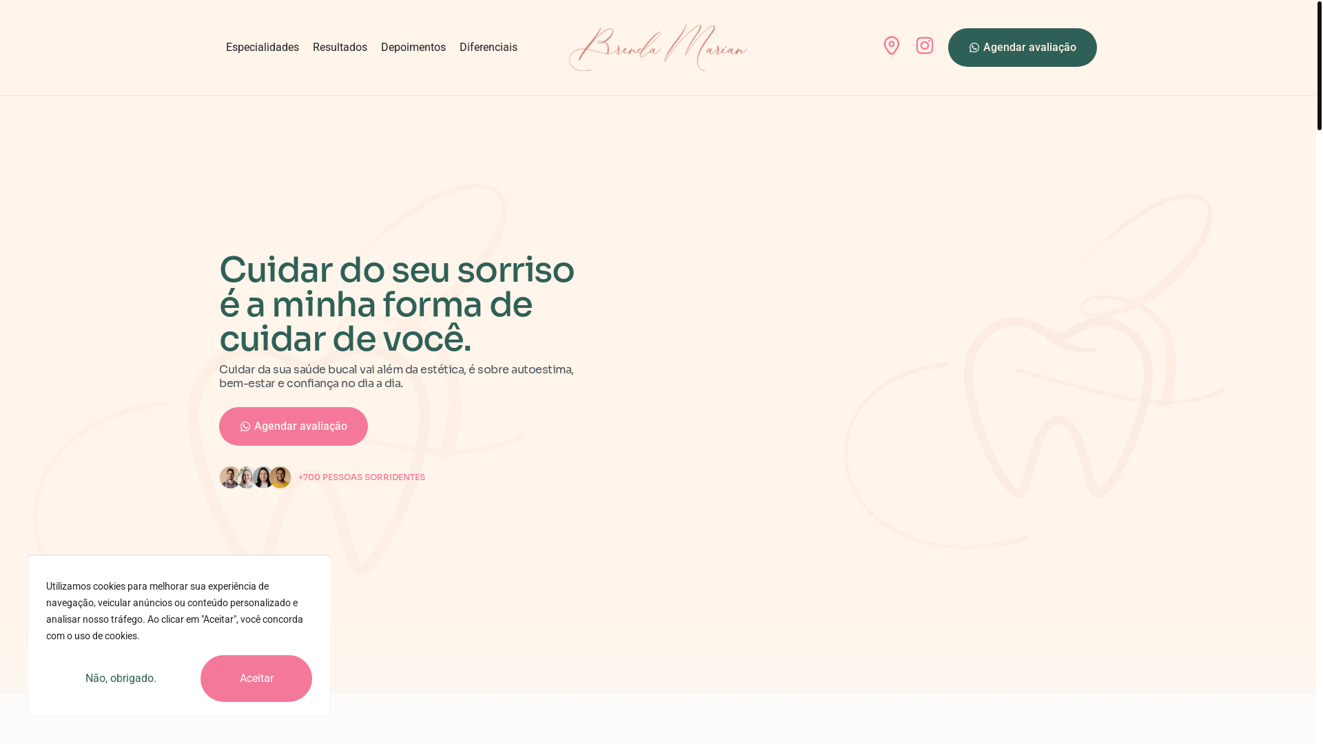 website screenshot of https://brendamariandentista.com.br/