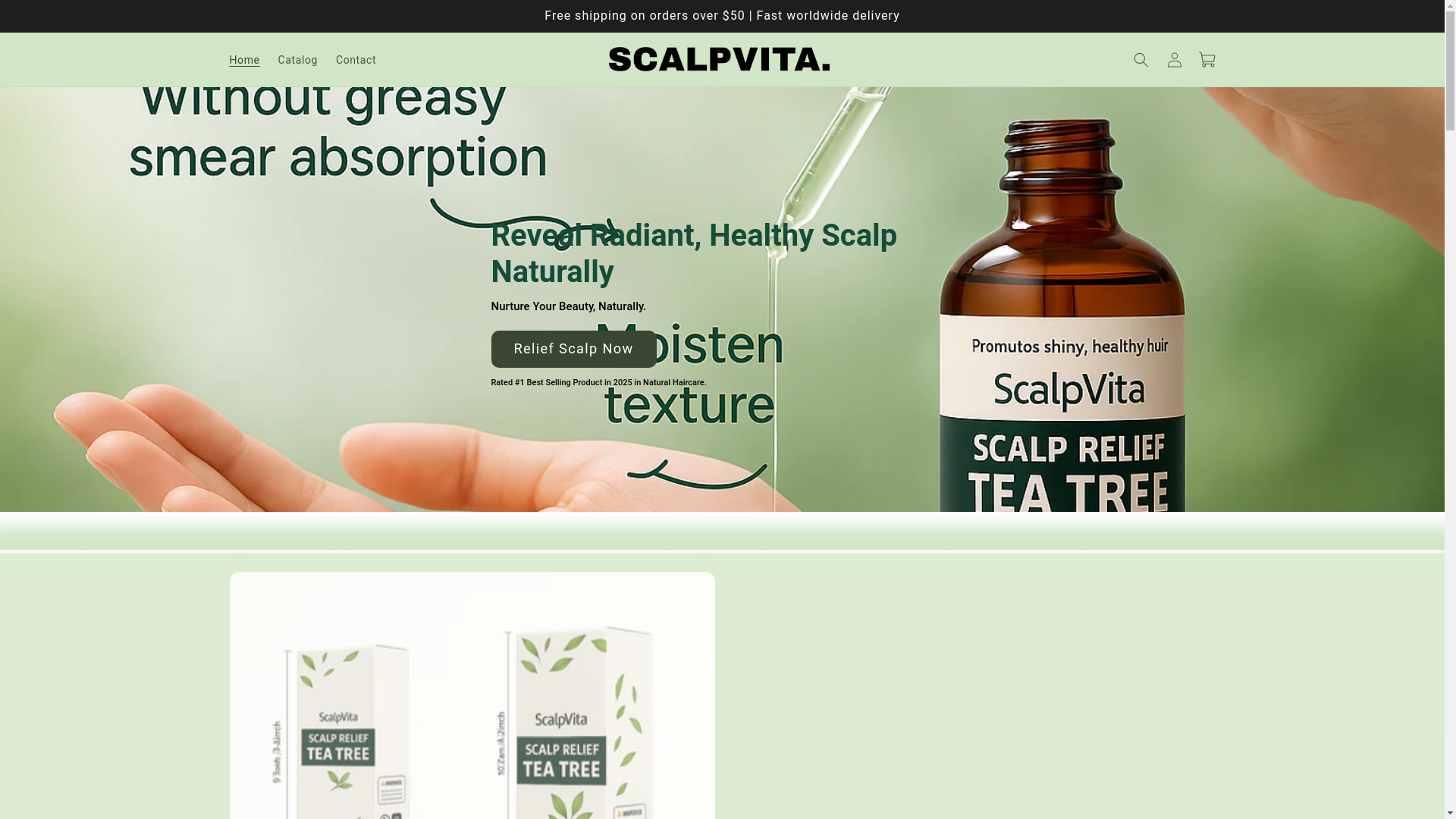 website screenshot of https://scalp-relief.com/