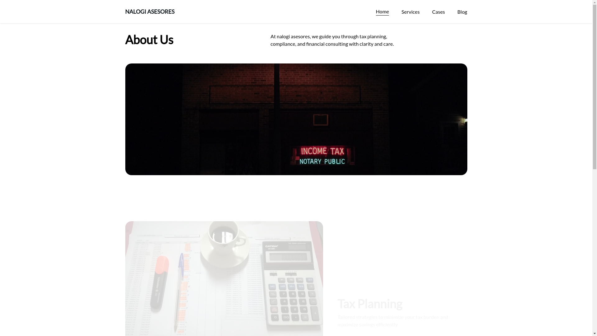 website screenshot of https://nalogiasesores.com/