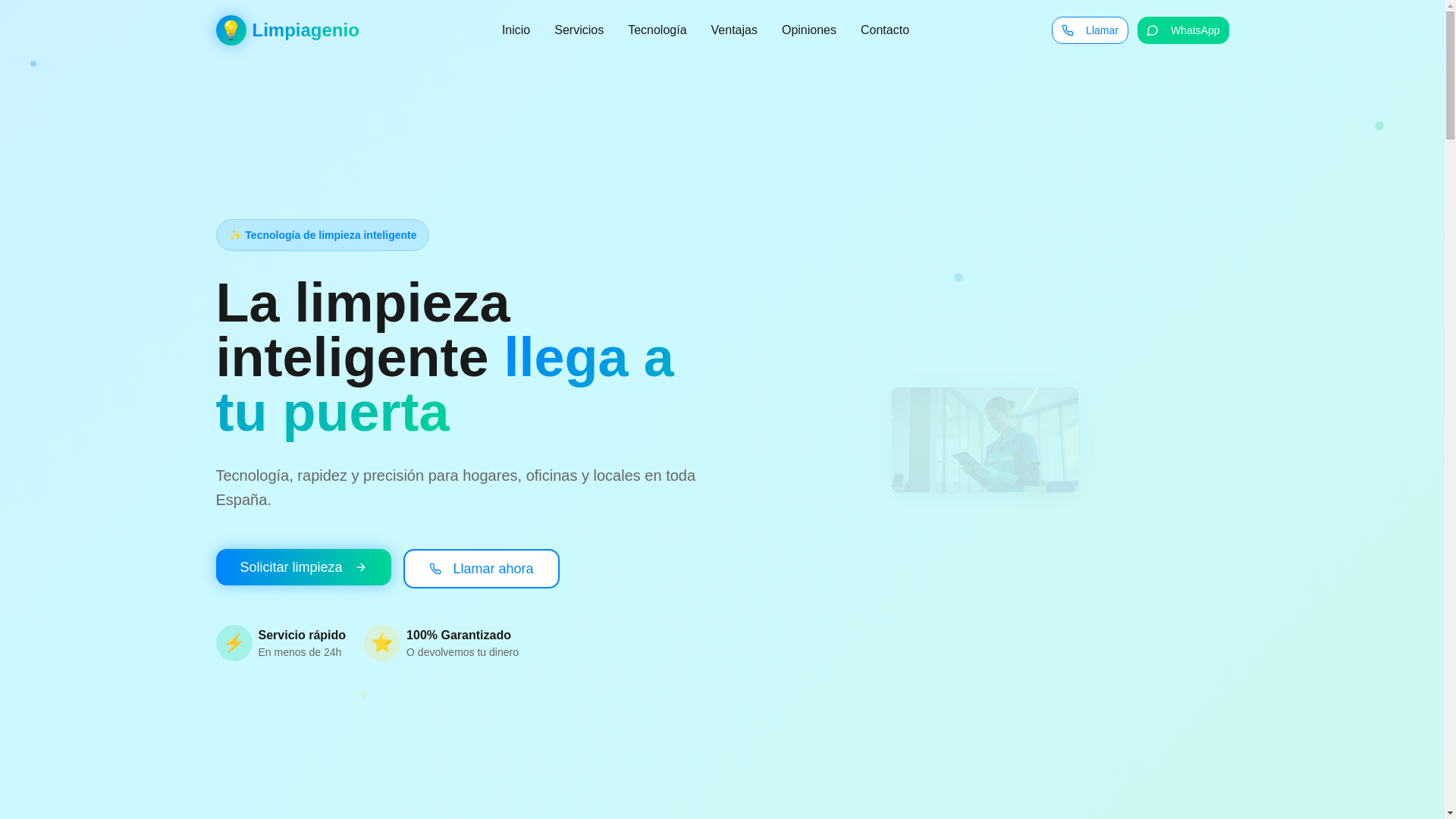 website screenshot of https://limpiagenio.es/