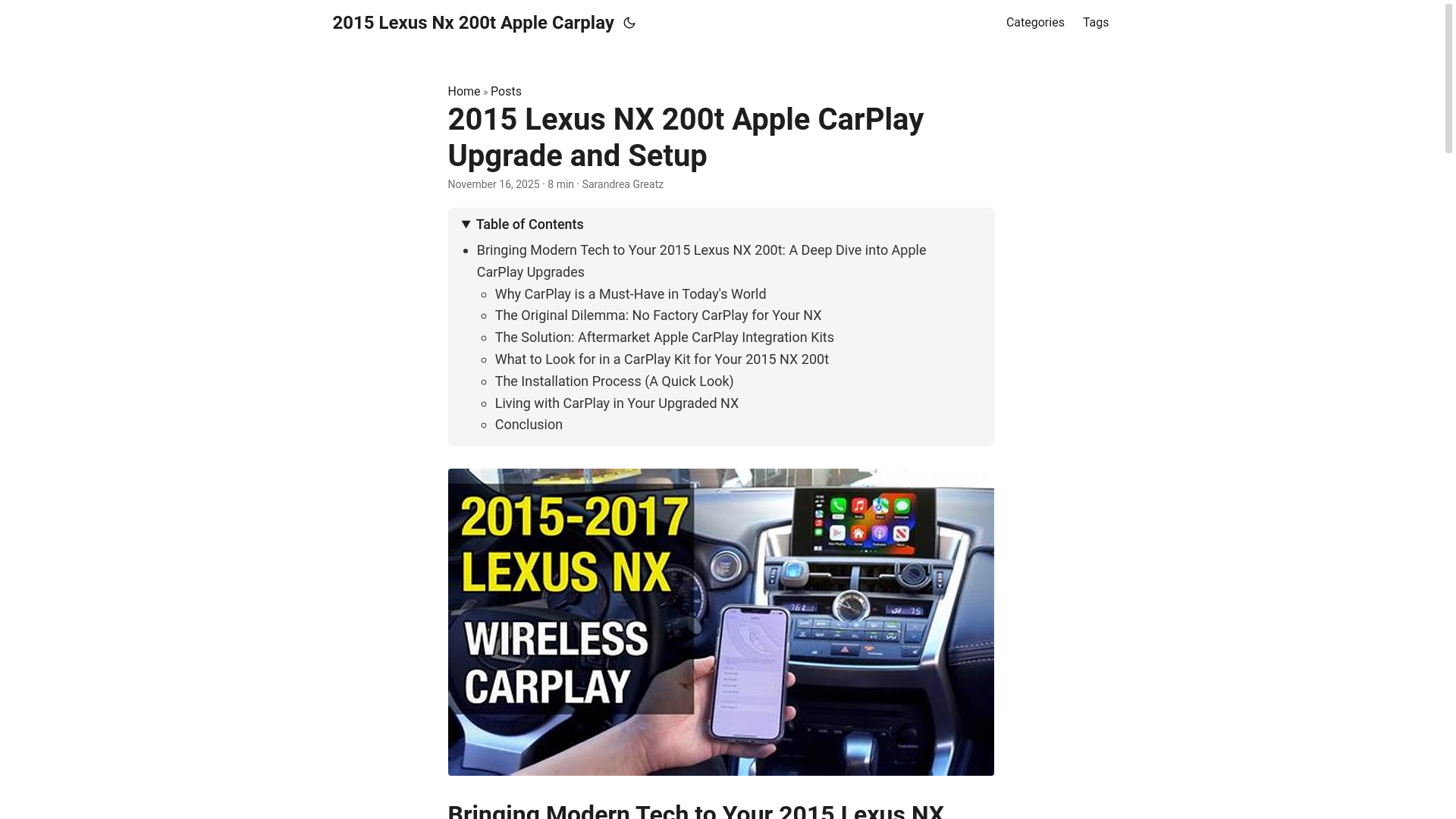 website screenshot of https://2015lexusnx200tapplecarplay3.pages.dev/