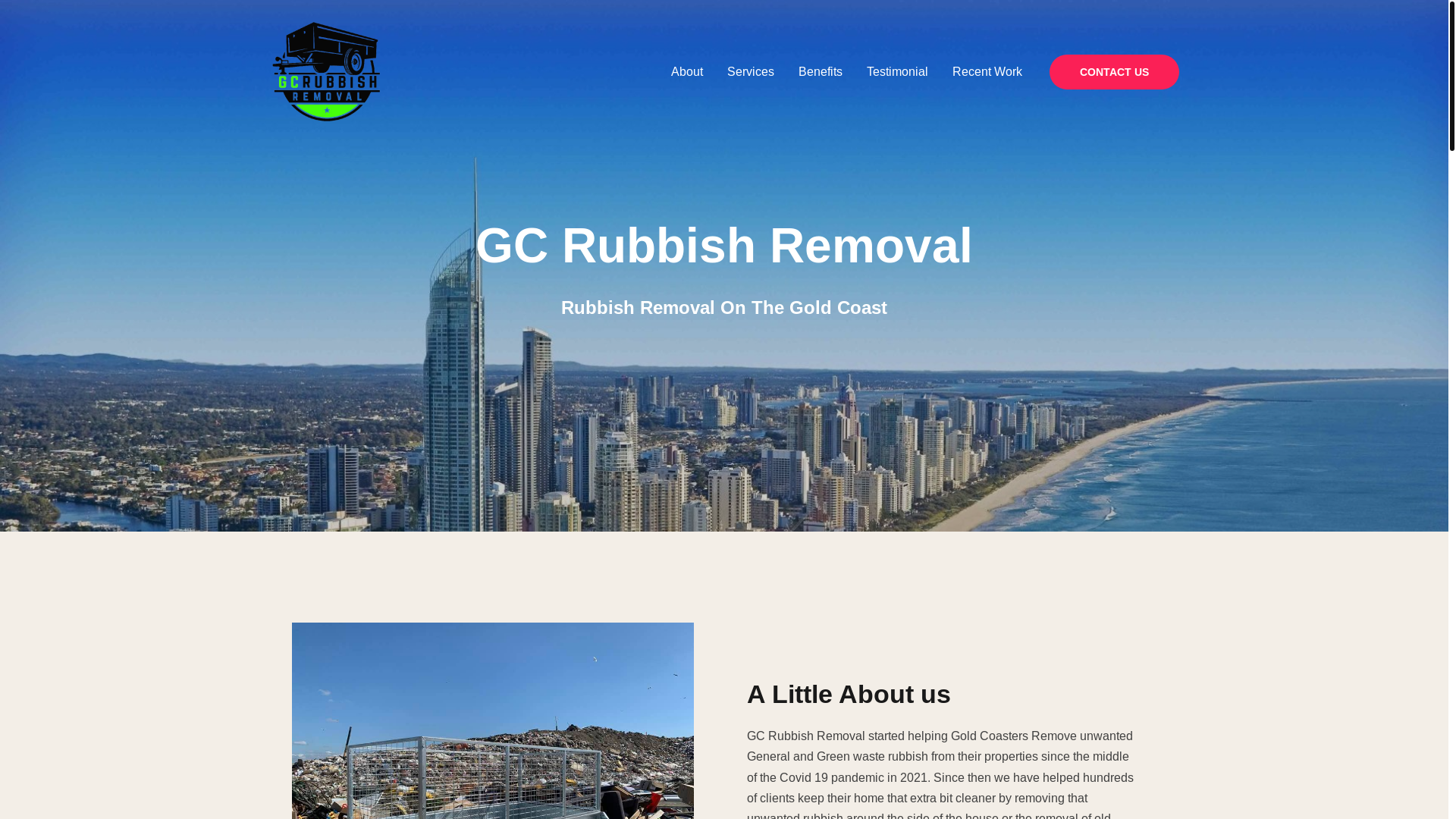 website screenshot of https://gcrubbishremoval.online/