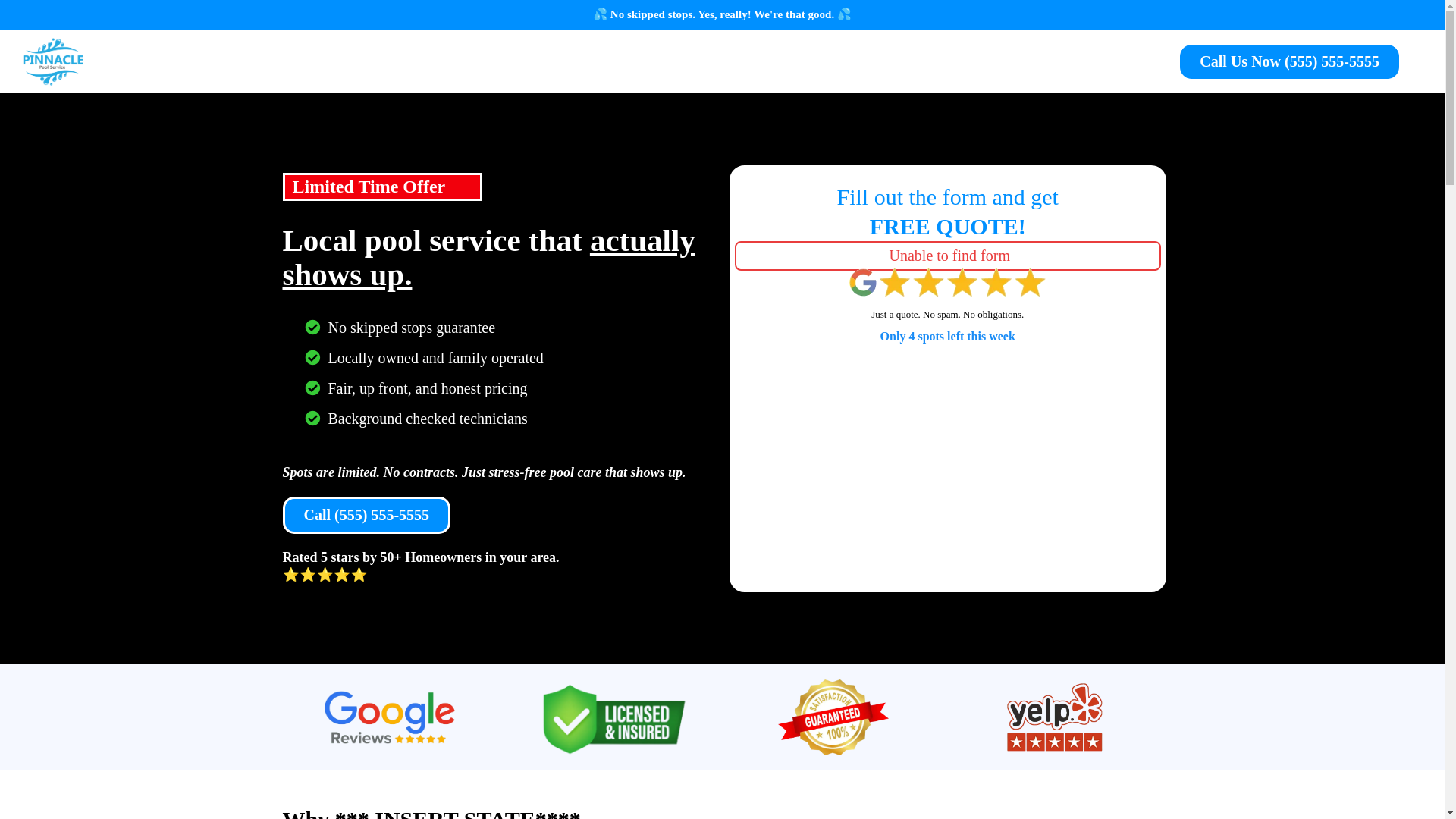 website screenshot of https://miraclepoolsfl.com/