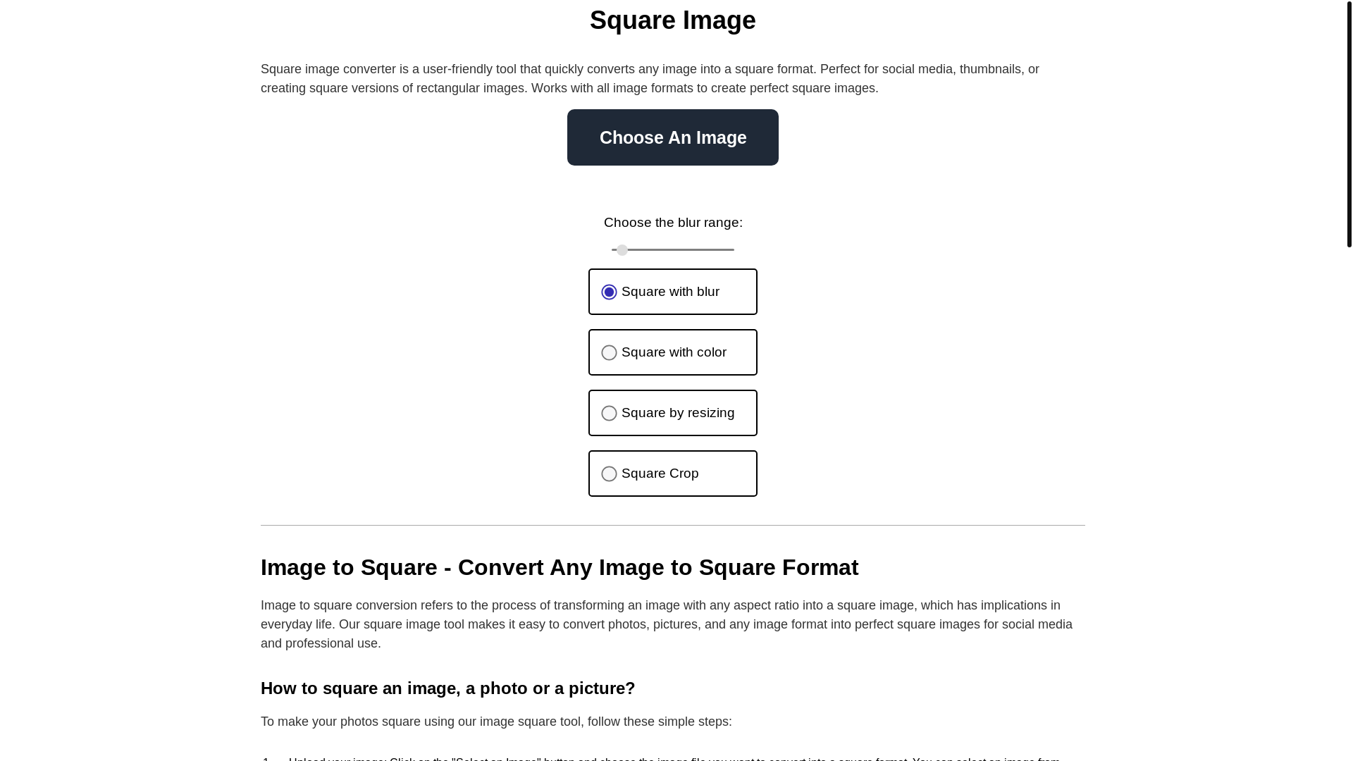 website screenshot of https://squareanimage.pages.dev/