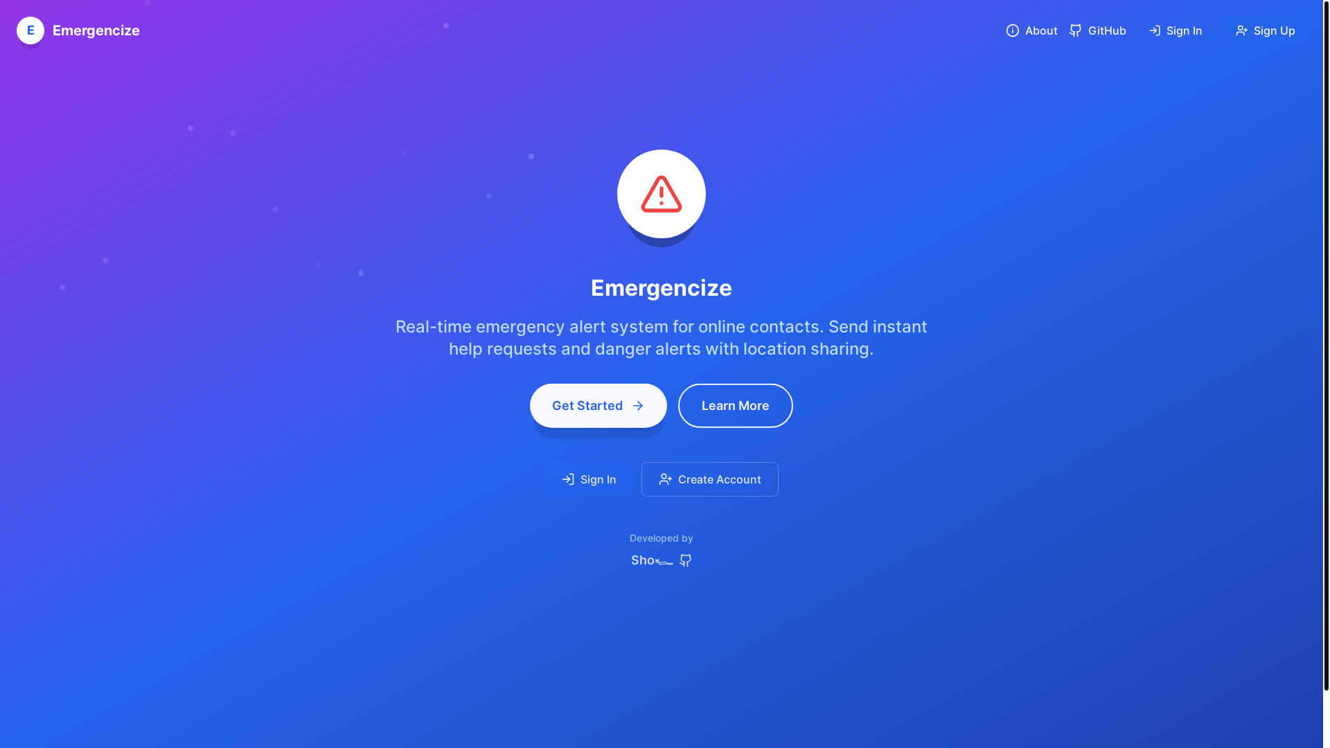 website screenshot of https://emergencize.com/