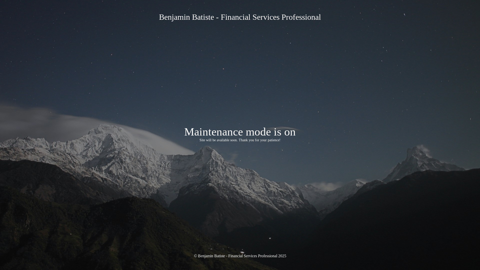 website screenshot of https://benjaminbatistefinancial.com/
