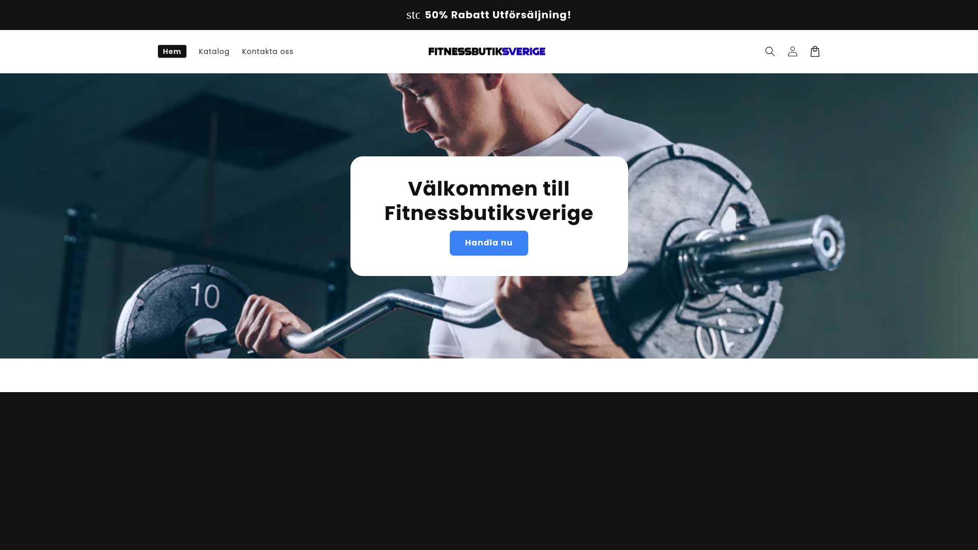 website screenshot of https://fitnessbutiksverige.shop/