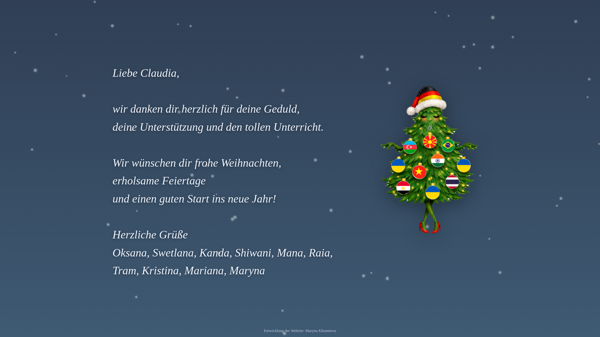 website screenshot of https://gute-weinacht-claudia.pages.dev/