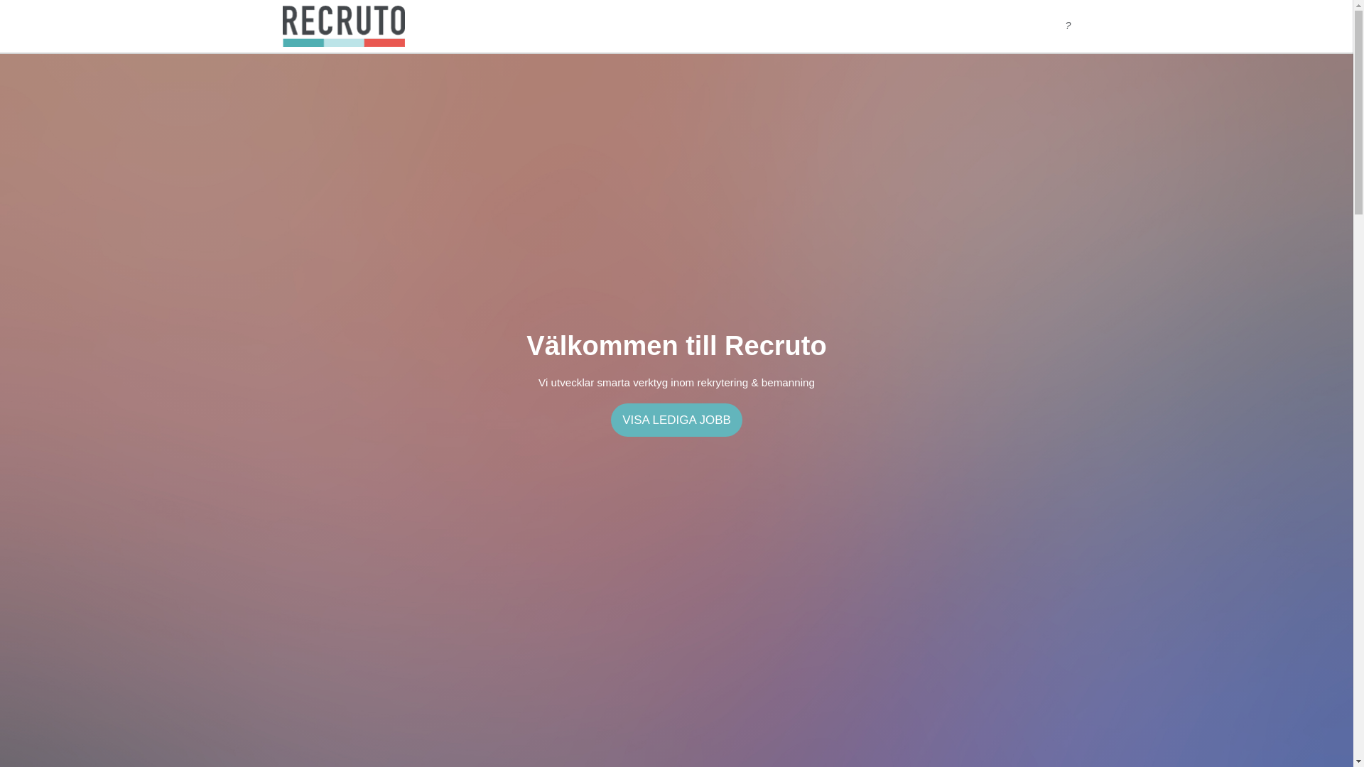 website screenshot of https://recruto.recruto.se/