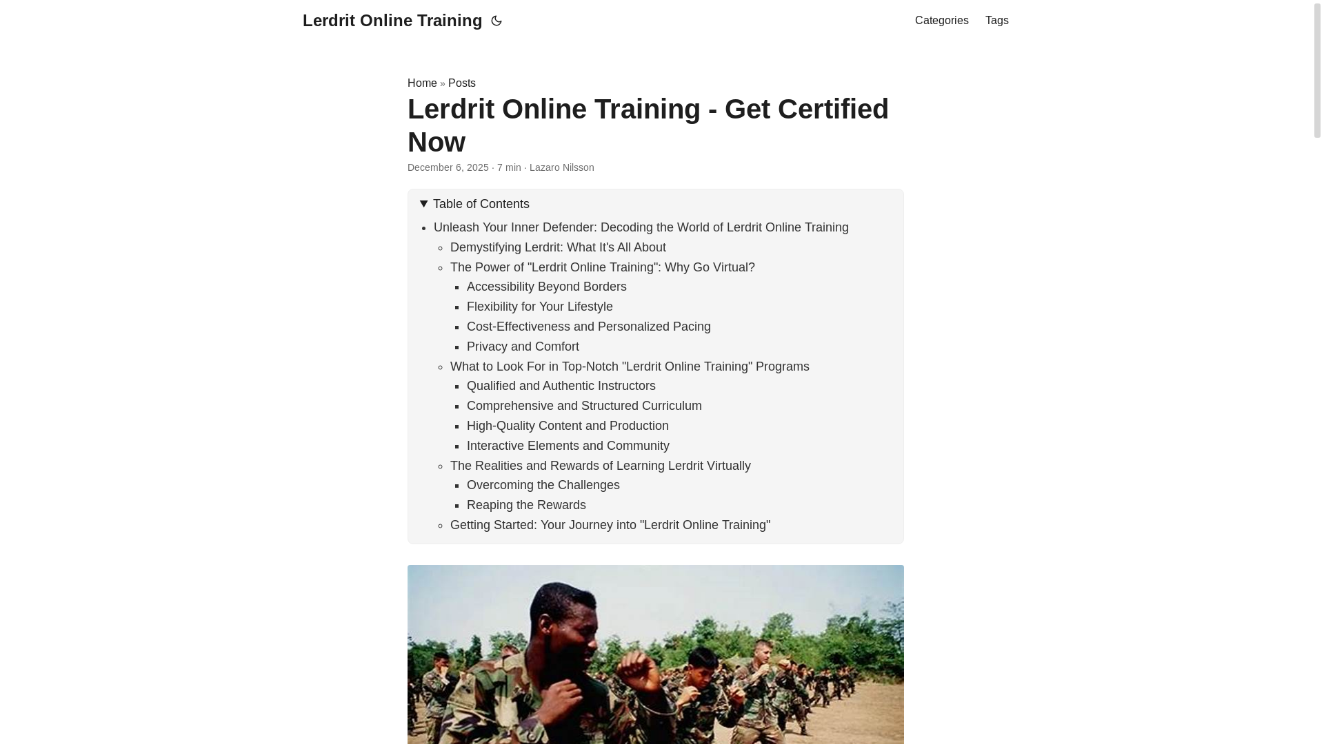 website screenshot of https://lerdritonlinetraining.pages.dev/