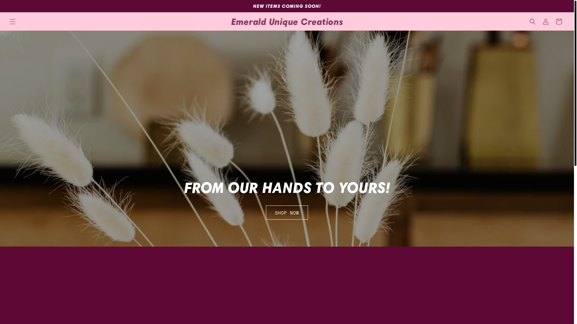website screenshot of https://emeralduniquecreations.com/
