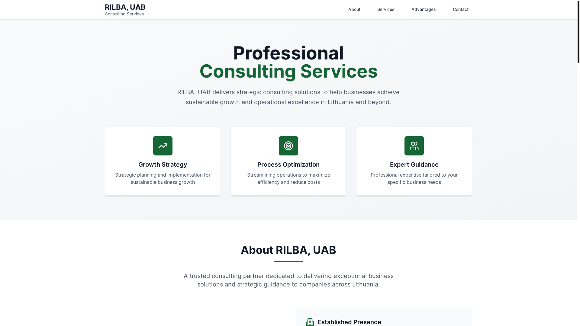 website screenshot of https://rilbauab.com/