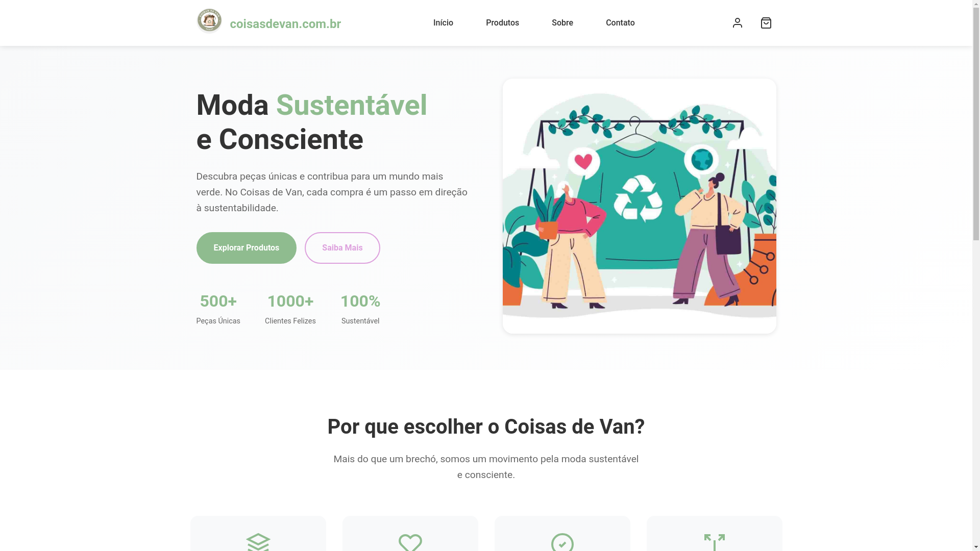 website screenshot of https://coisasdevan.com.br/