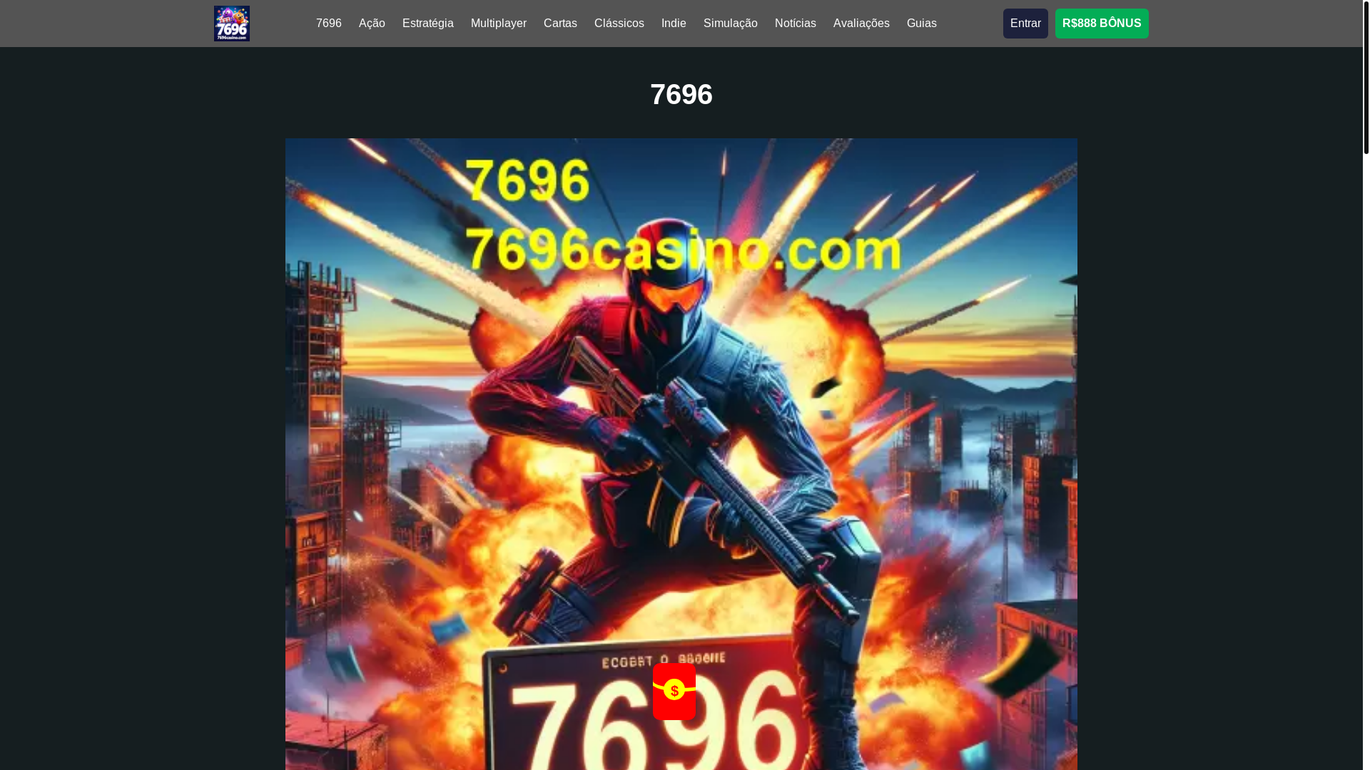 website screenshot of https://7696casino.com/
