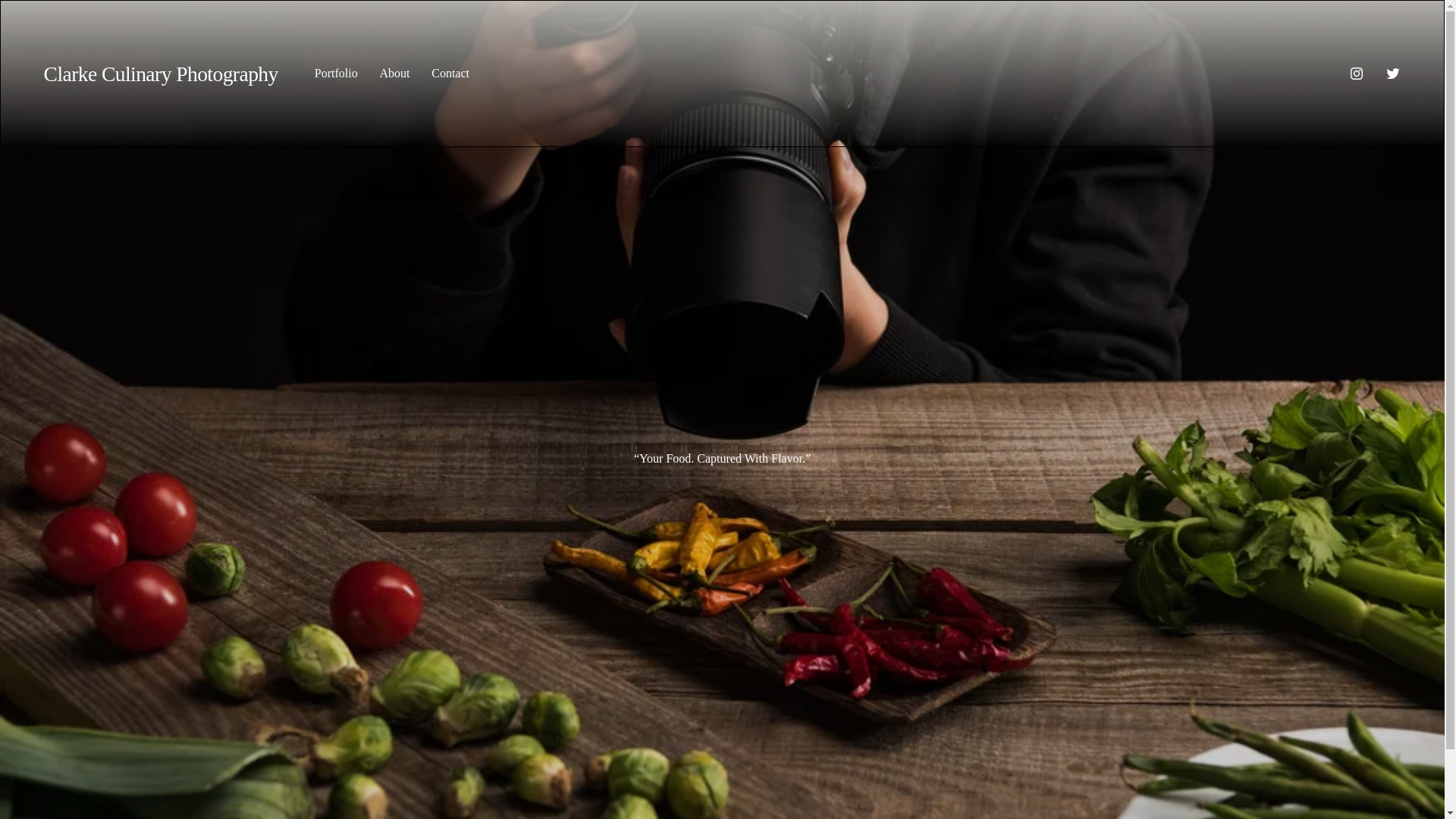 website screenshot of https://clarkeculinaryphotography.com/