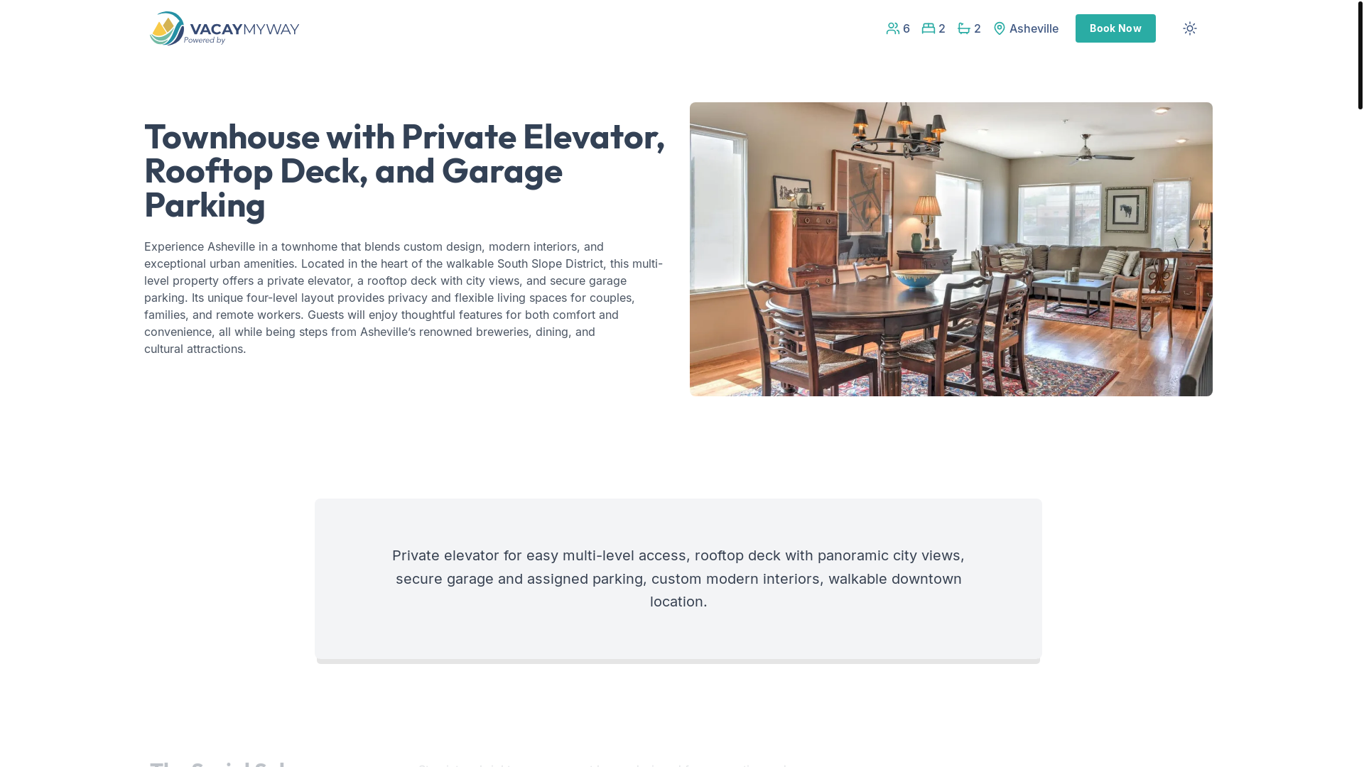 website screenshot of https://urbanzenavl.rentals/