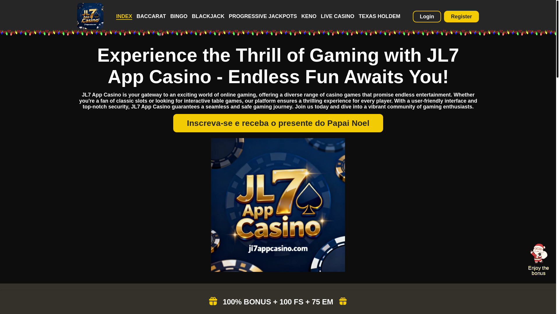 website screenshot of https://jl7appcasino.com/