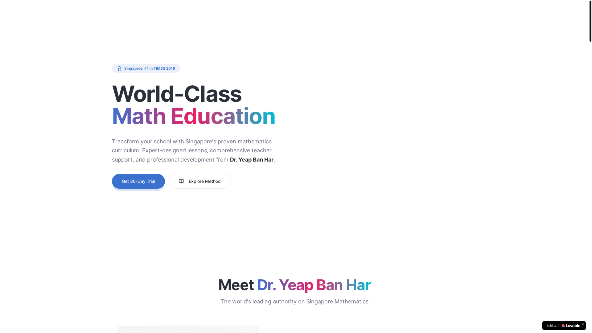 website screenshot of https://thinkmathph.com/