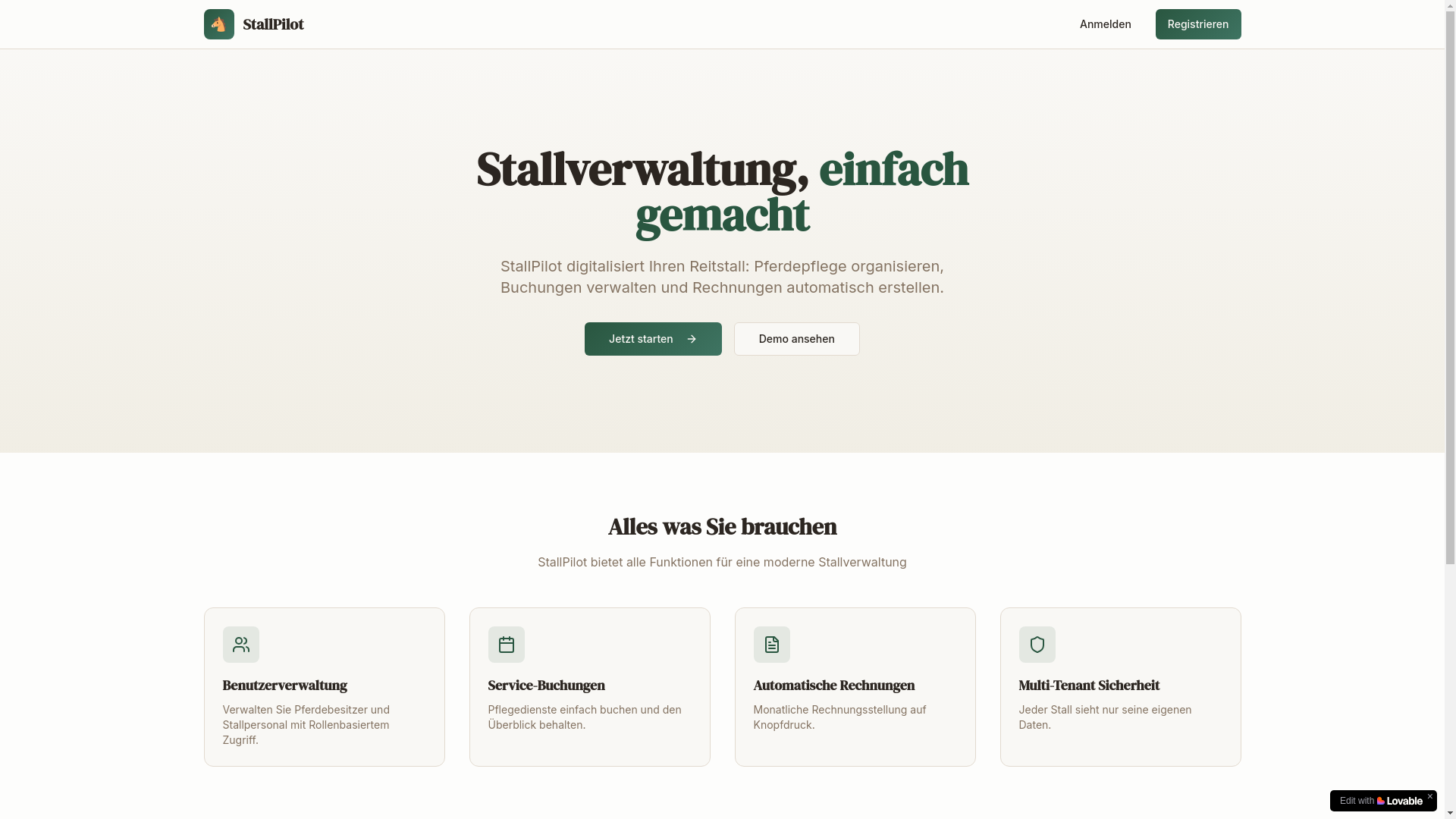 website screenshot of https://stallpilot.com/