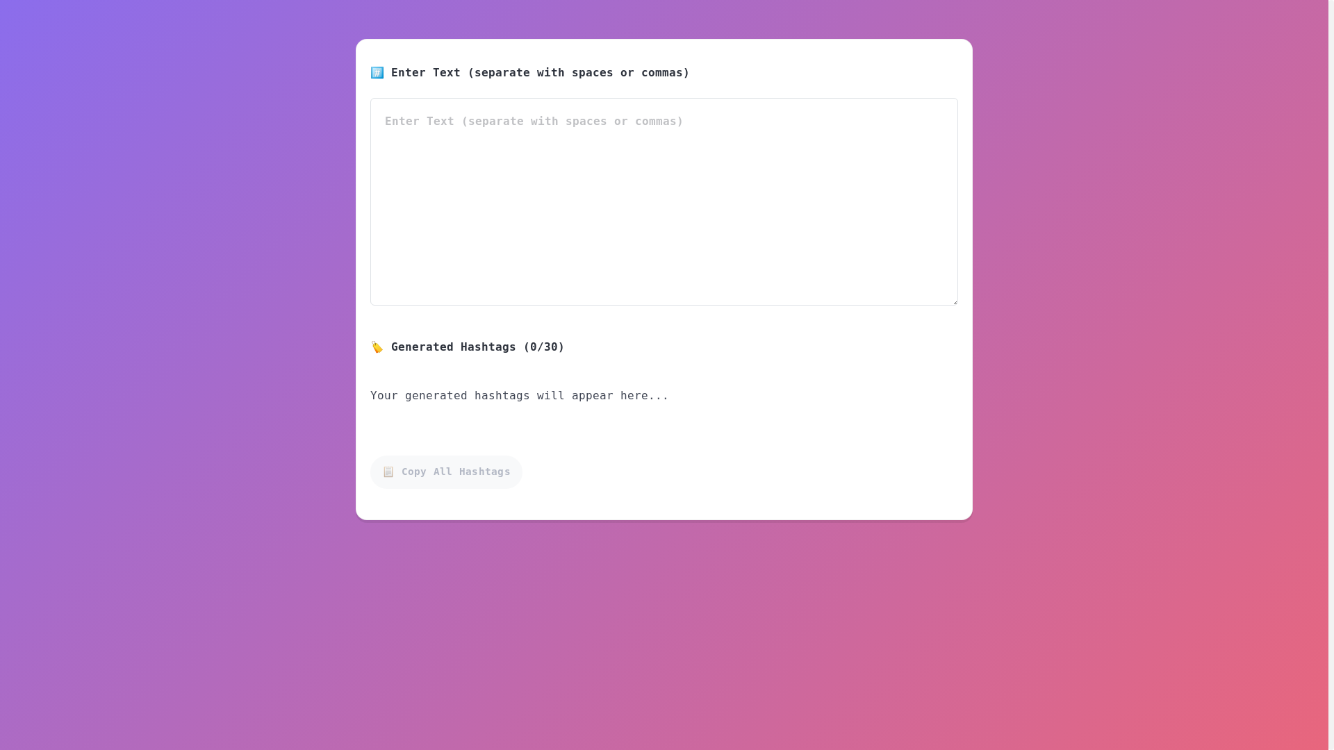 website screenshot of https://hastag.pages.dev/