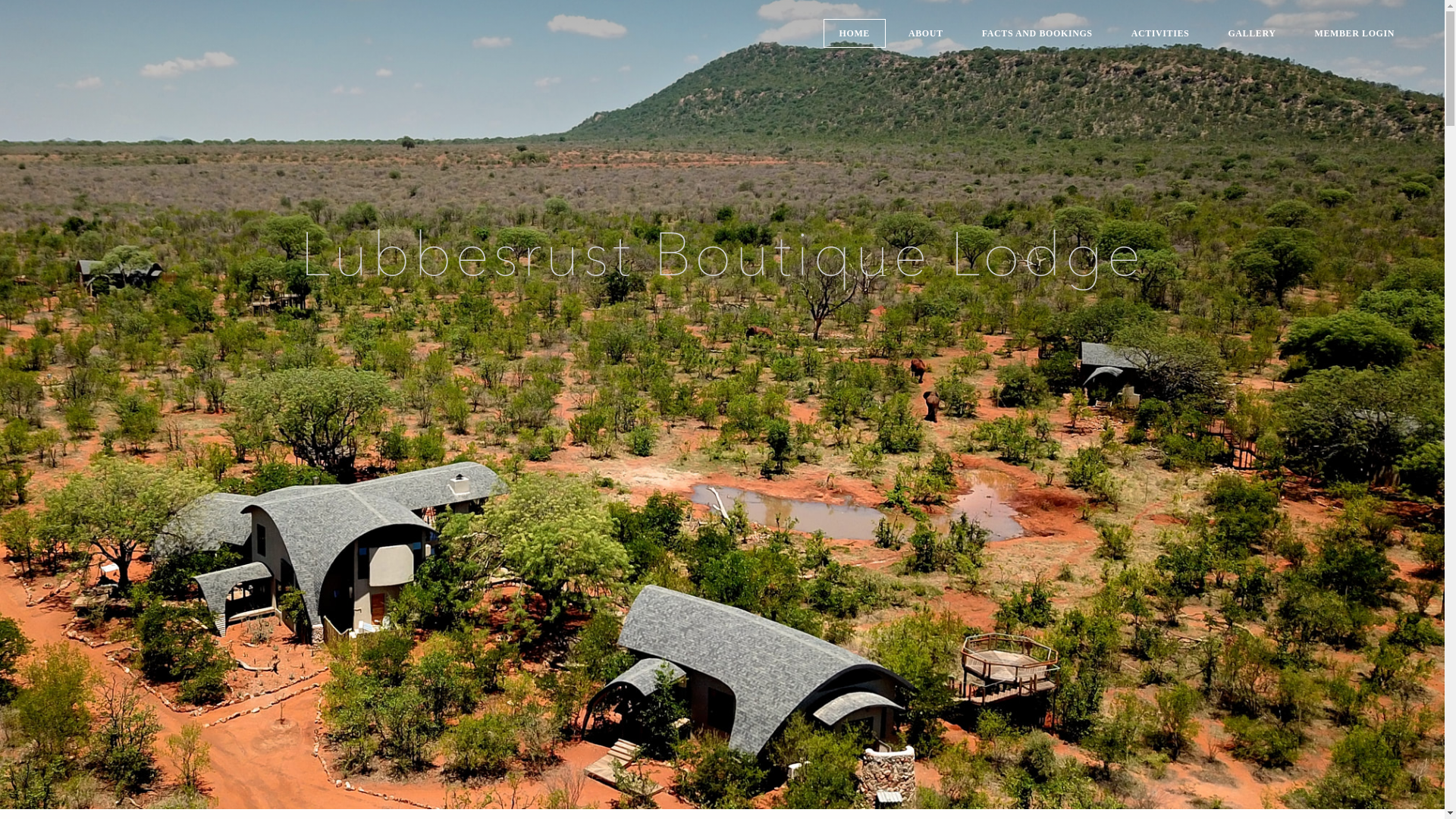 website screenshot of https://lubbesrustboutiquelodge.com/