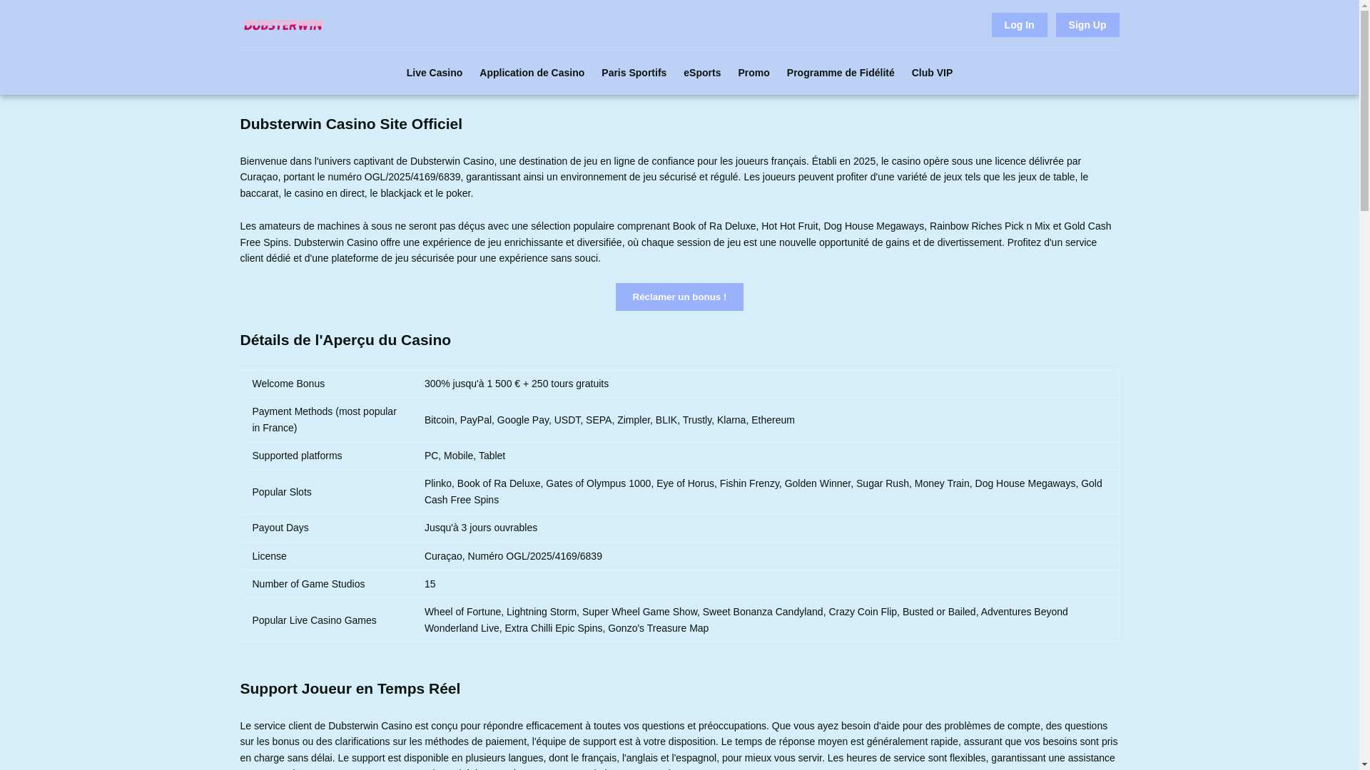 website screenshot of https://dubsterwin-fr.pages.dev/