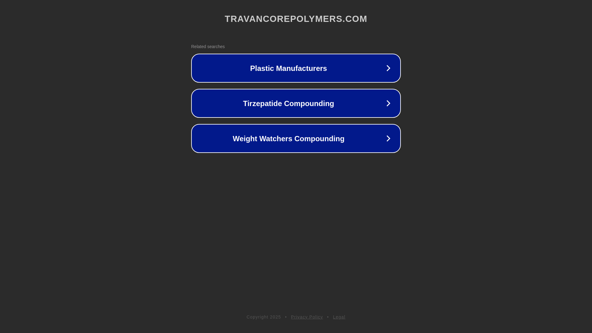 website screenshot of https://travancorepolymers.com/