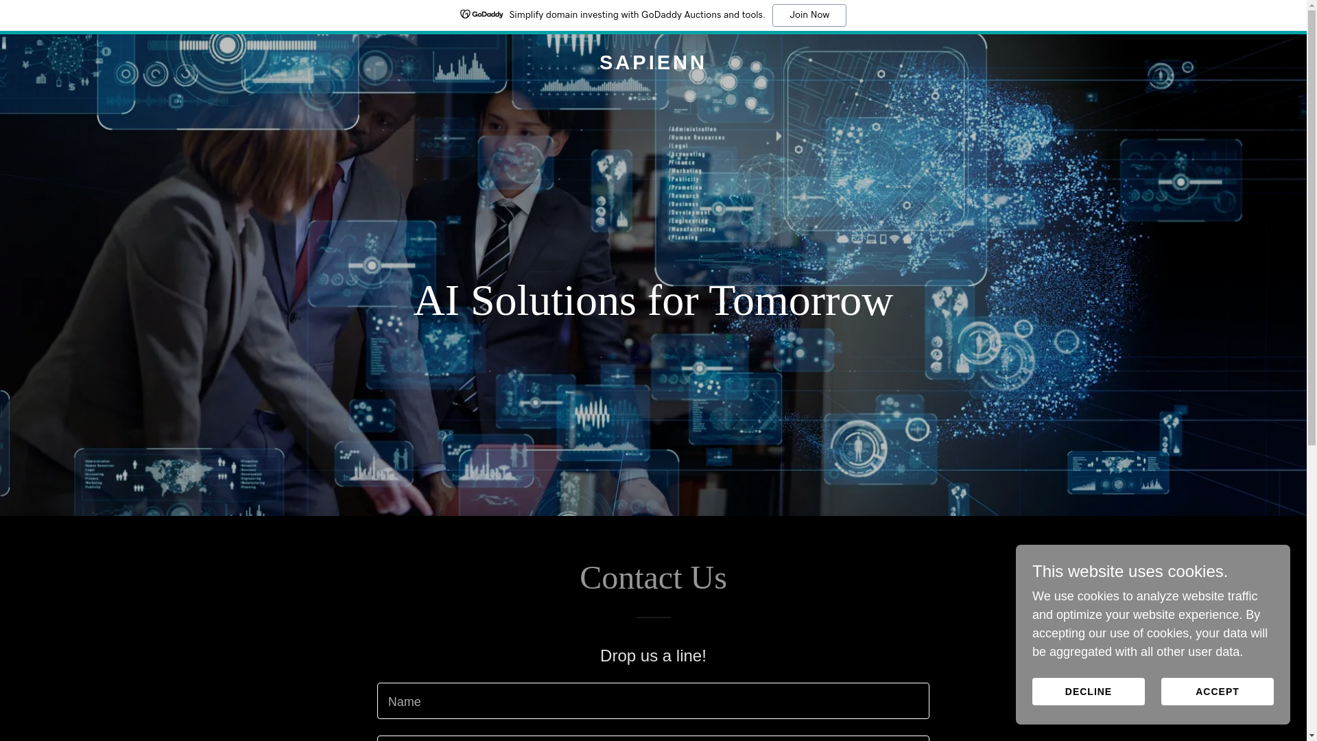 website screenshot of https://sapienn.ai/